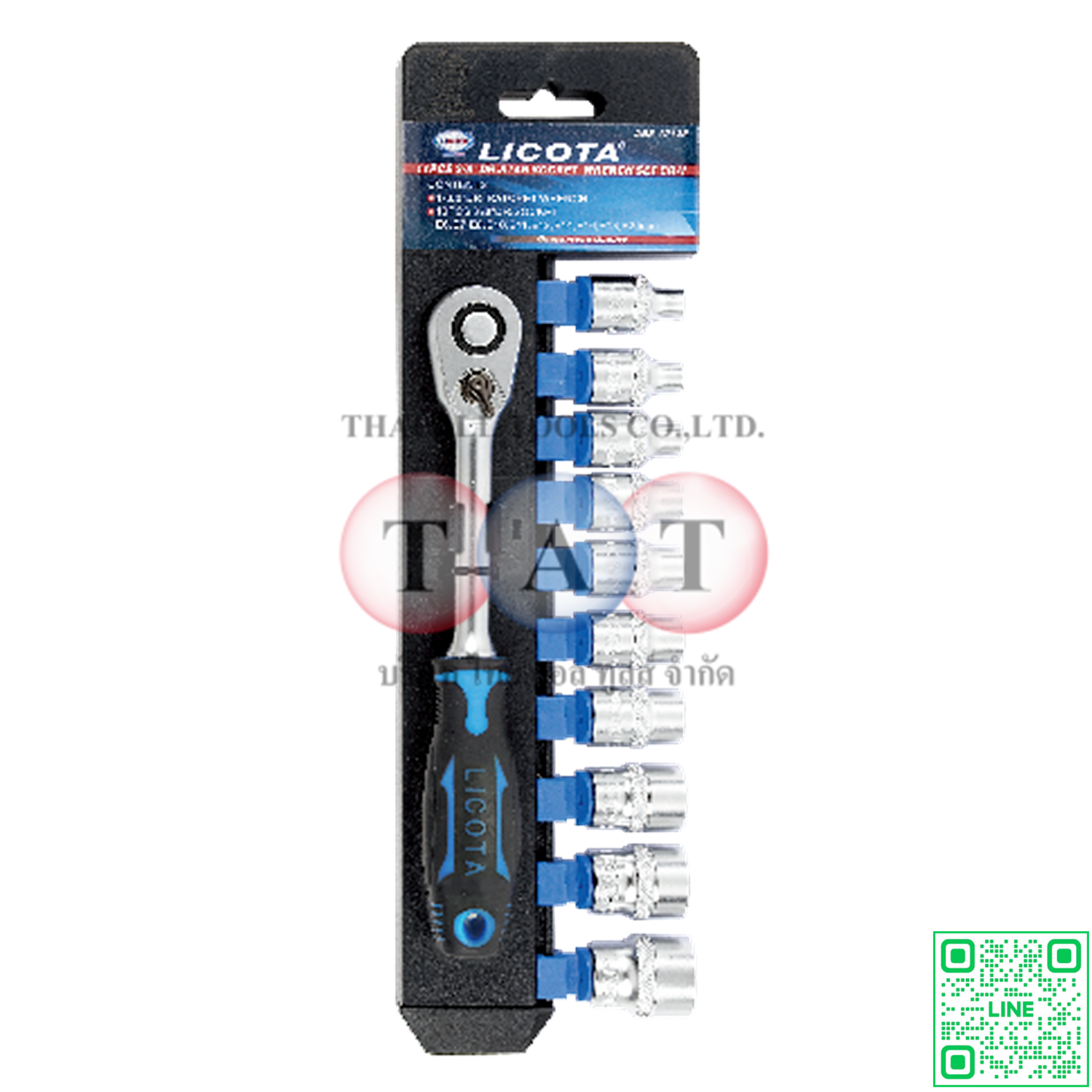 11 PCS 3/8" DR. TORX E-SOCKET WRENCH SET, CR-V