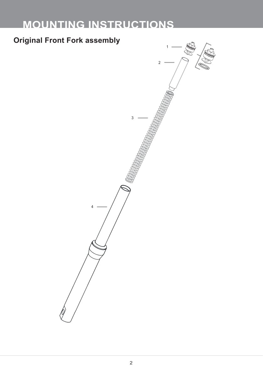 สปริงโช้คหน้า Ohlins FSK149 For Honda CB500X 2019-2020