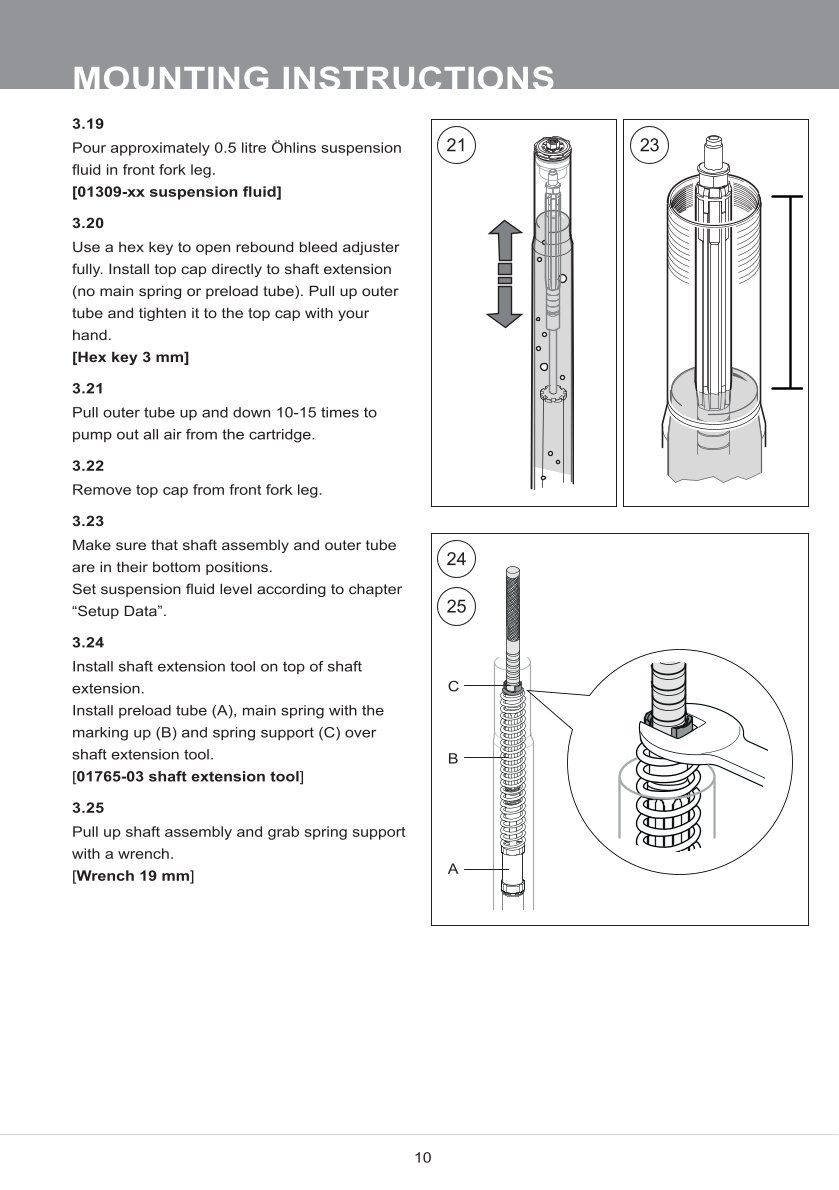 สปริงโช้คหน้า Ohlins FKS508 For Harley-Davidson Softail Low Rider S 2020-2023