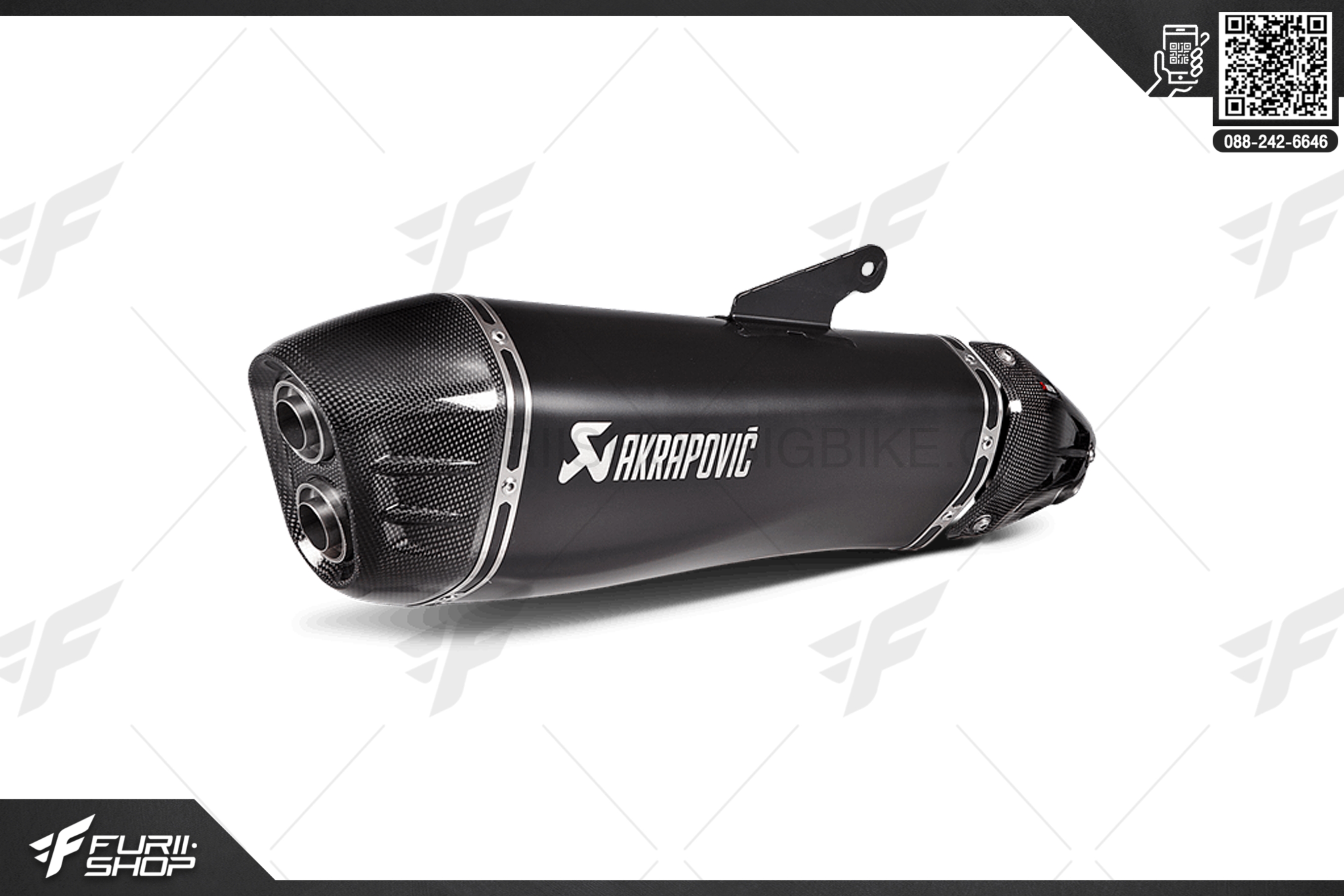 ท่อมอเตอร์ไซค์ AKRAPOVIC Slip-On Line (Titanium) FOR KAWASAKI NINJA H2 SX 2020 ท่อแต่ง ท่อสูตร ท่อบิ๊กไบค์ ท่อBigbike ท่อไอเสีย