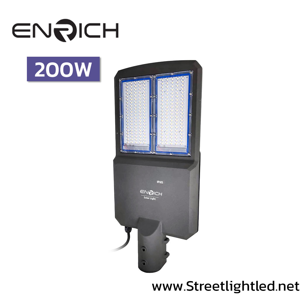 โคมไฟถนนโซล่าเซลล์ ENRICH PRO II 200W