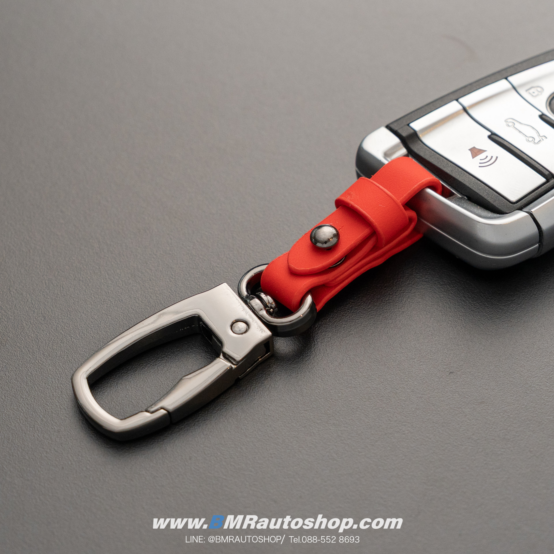 พวงกุญแจรถยนต์ BMW รุ่น AC229 สี Black Chrome