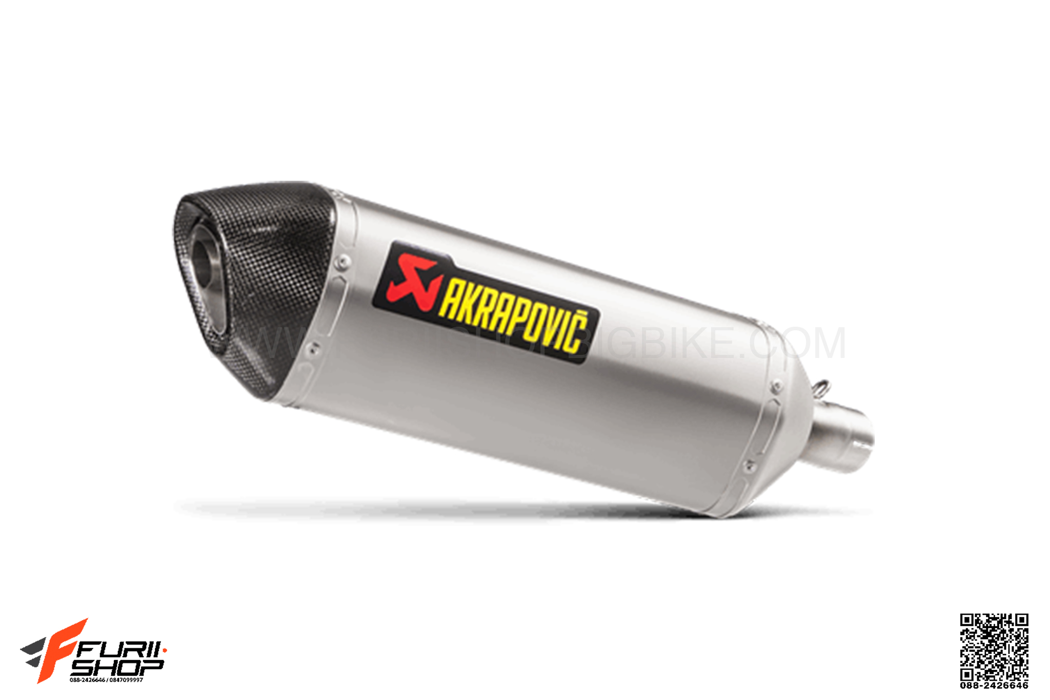 ท่อมอเตอร์ไซค์ AKRAPOVIC SLIP-ON TITANIUM FOR KAWASAKI VERSYS X300 ท่อแต่ง ท่อสูตร ท่อบิ๊กไบค์ ท่อBigbike ท่อไอเสีย