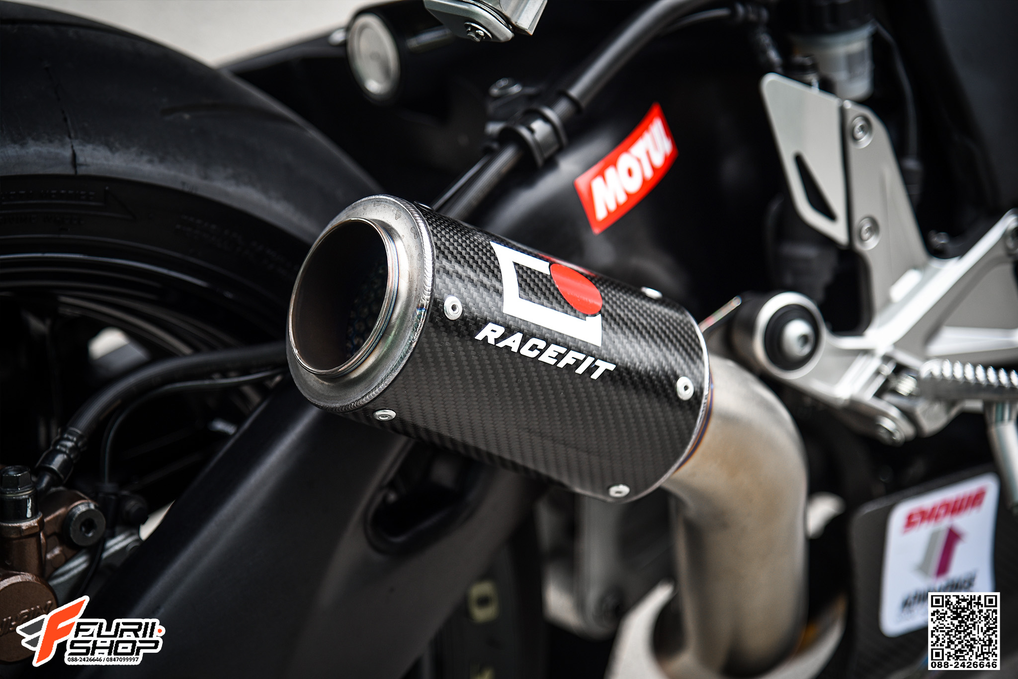 ท่อมอเตอร์ไซค์ RACEFIT CARBON FOR HONDA CBR1000RR ท่อแต่ง ท่อสูตร ท่อบิ๊กไบค์ ท่อBigbike ท่อไอเสีย