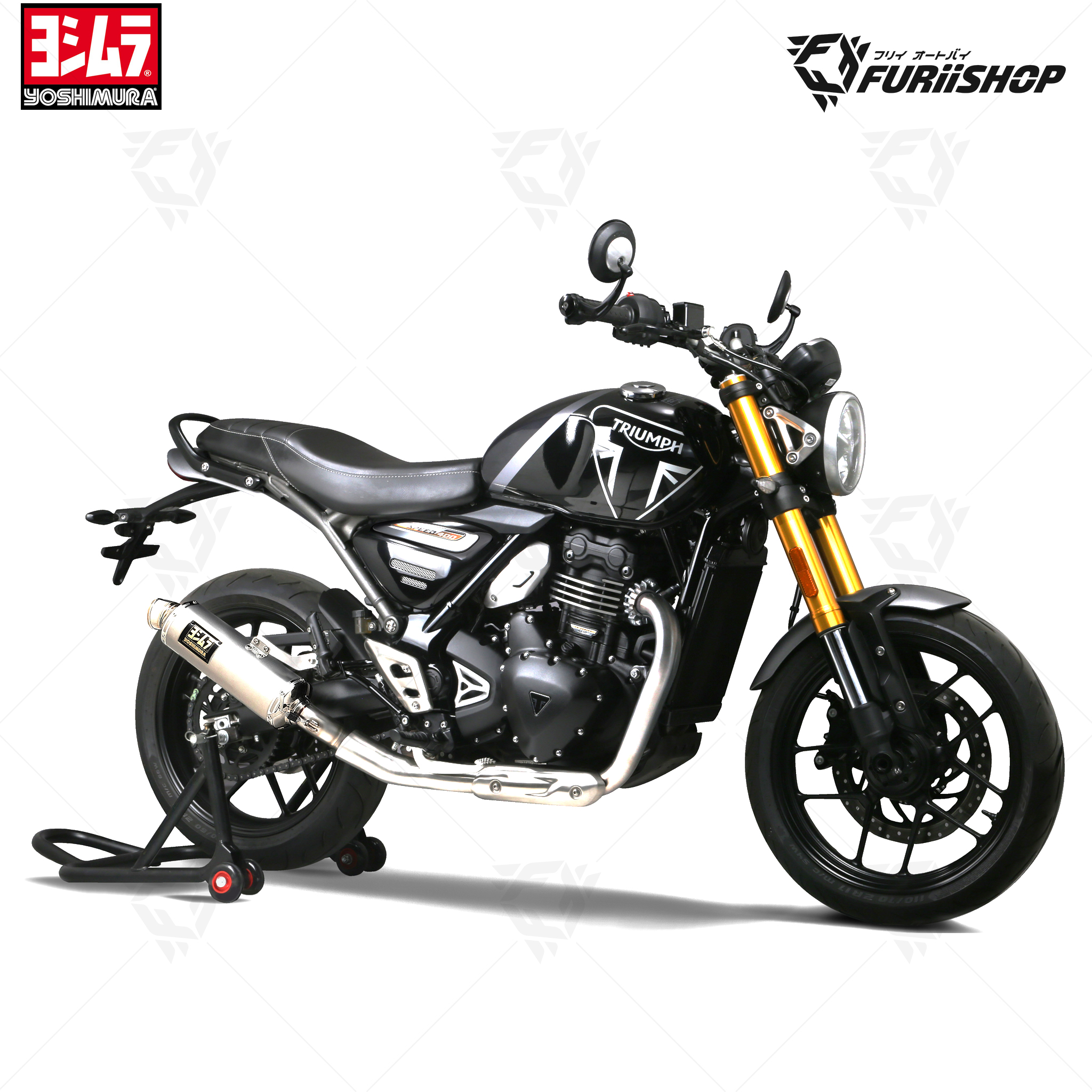 ท่อแต่ง Yoshimura Slip-on รุ่น GP-MAGNUM for Triumph SPEED400 / SCRAMBLER 400X