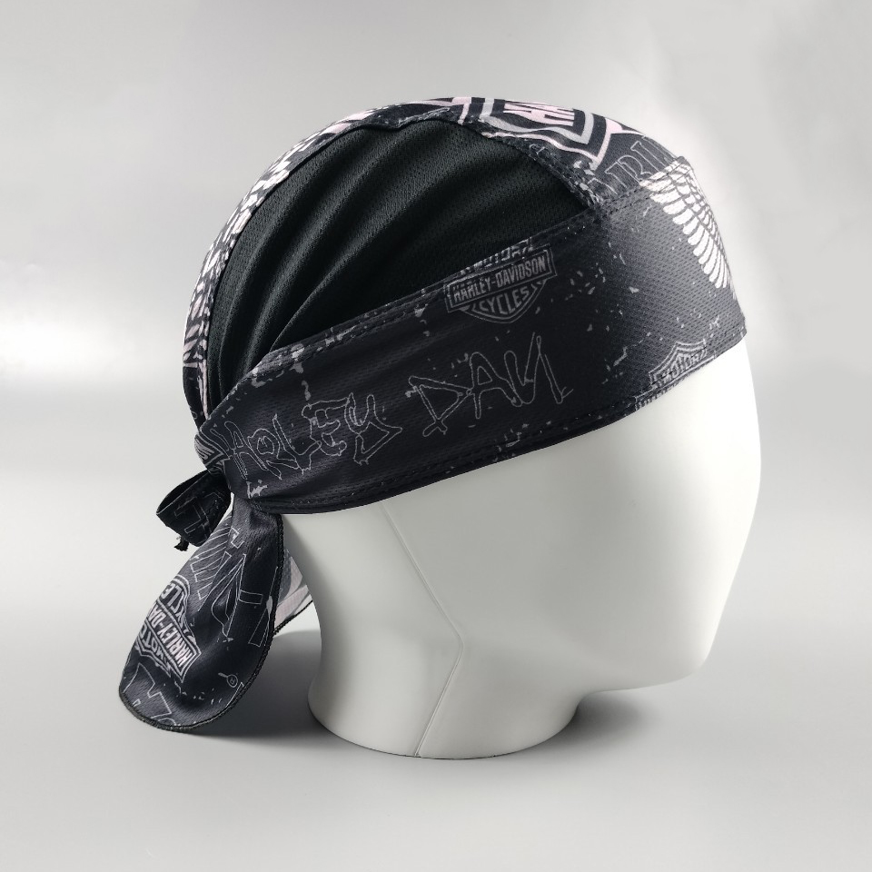 ผ้าโพกหัว H-D ลายนกอินทรีย์ชมพู