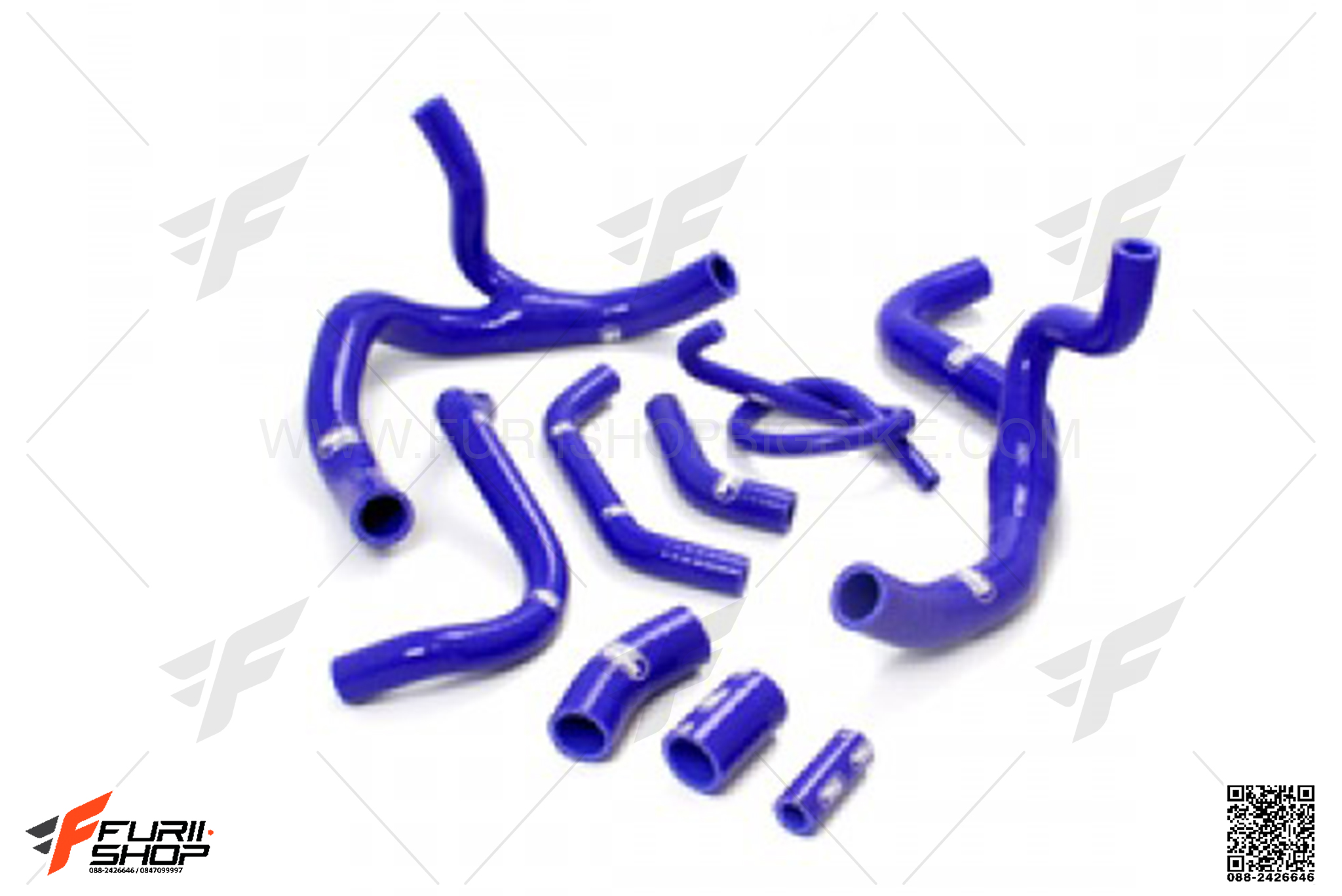 ท่อหม้อน้ำมอเตอร์ไซค์ SAMCO SPORT สีน้ำเงิน FOR HONDA CBR-1000RR ท่อแต่ง ท่อสูตร ท่อบิ๊กไบค์ ท่อBigbike ท่อไอเสีย