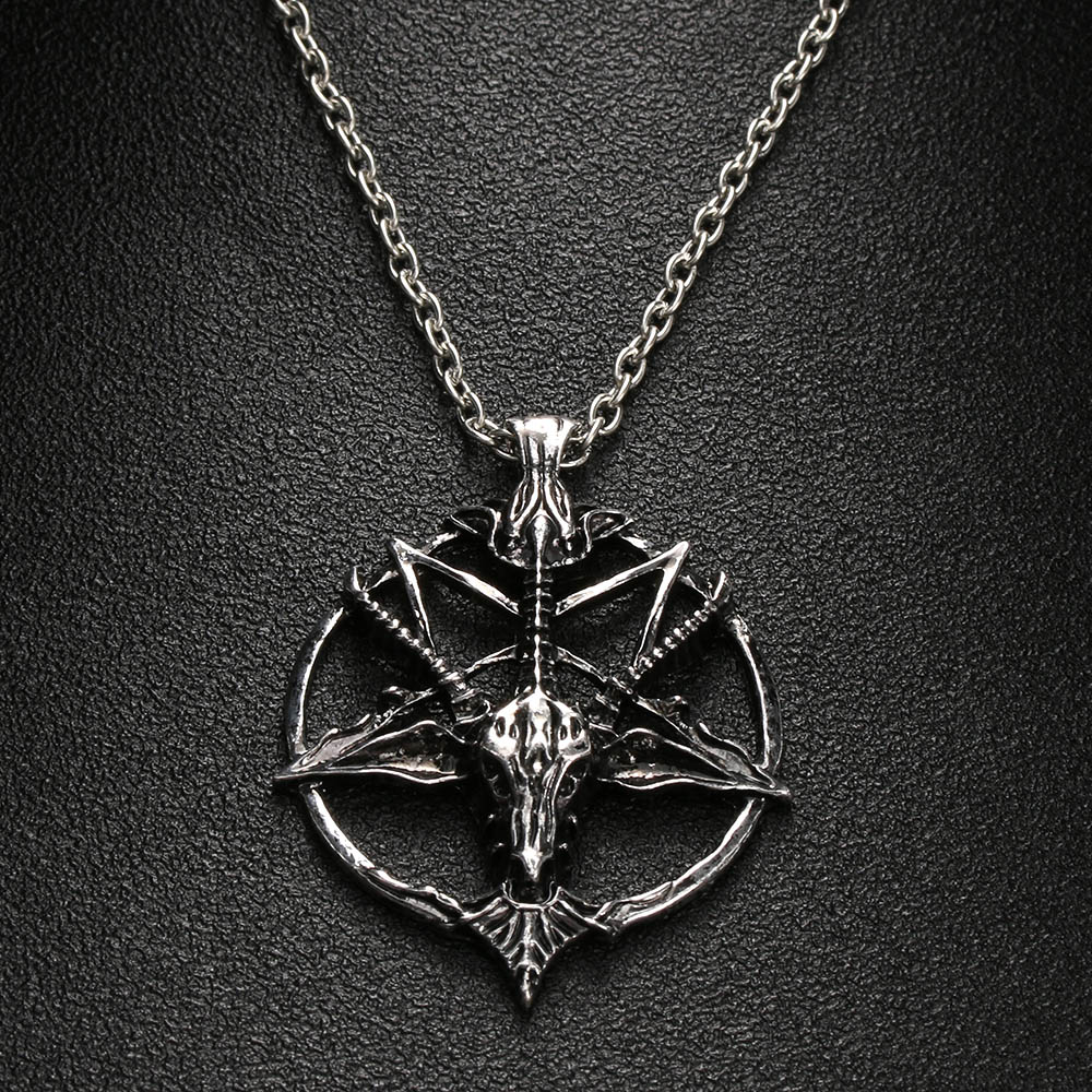 สร้อยคอ พร้อมจี้ Pentagram ดาว 5 แฉก กลับหัว