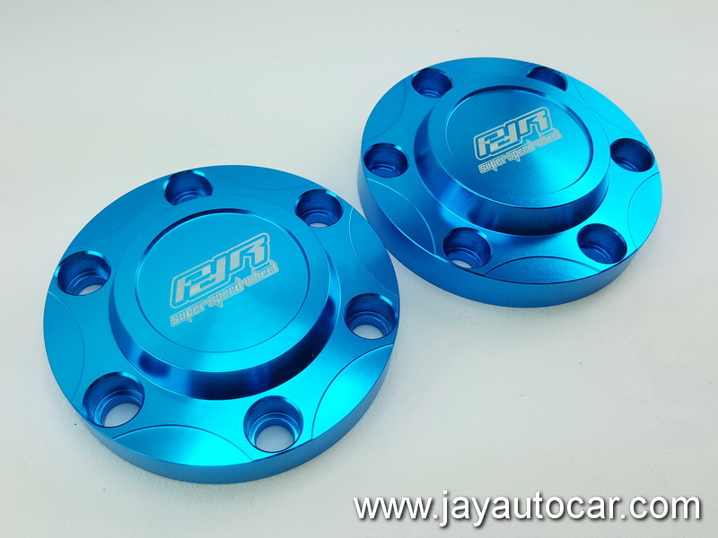 ฝาล้ออลูมิเนียมแต่งซิ่ง คู่หน้า งานกลึงCNC สีฟ้า สำหรับ ISUZU DMAX , CHEVROLET COLORADO แจ่มมากครับ