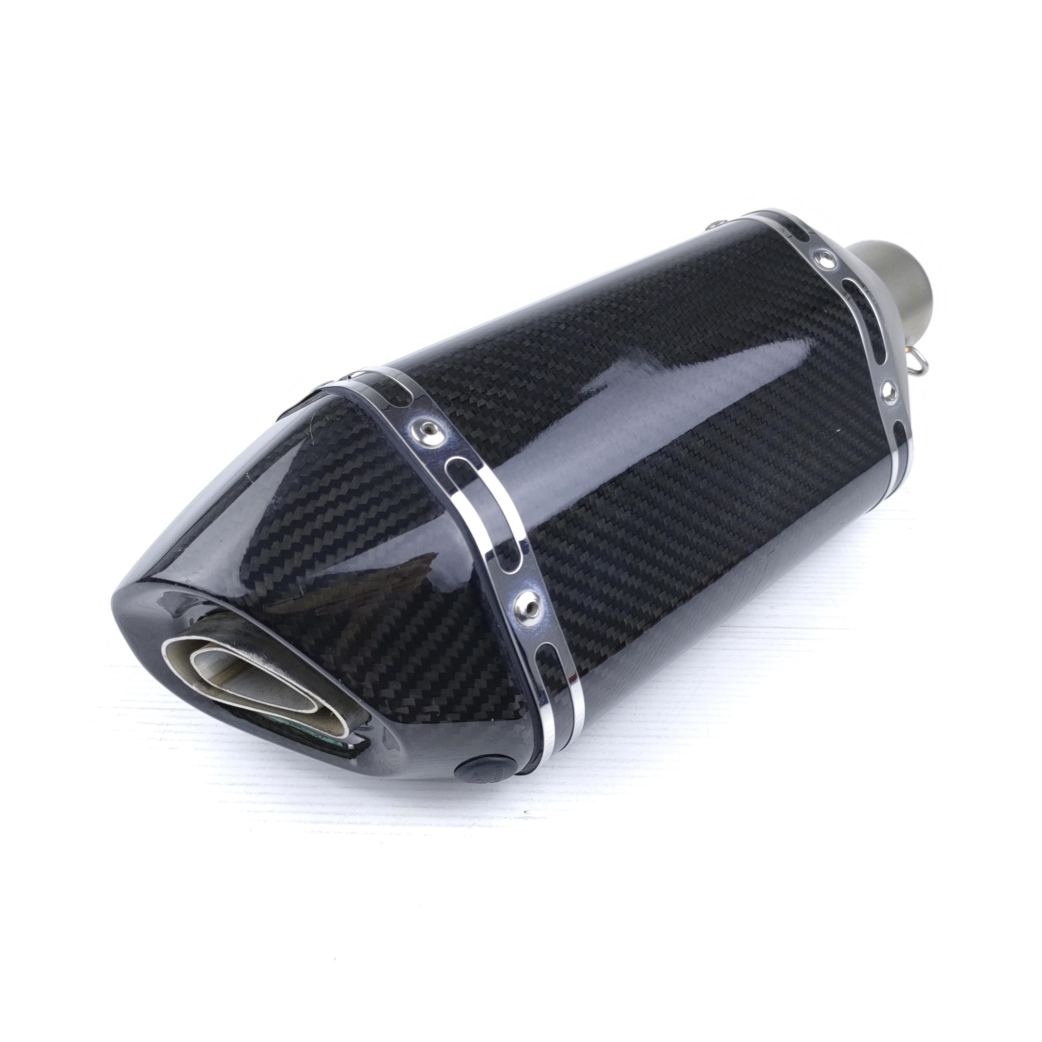 ปลายท่อสูตร ปลายท่อแต่ง Akrapovic สวมคอ 2 นิ้ว ยาว 14 นิ้ว ทรงอ้วนสั้นเพียวคาร์บอน