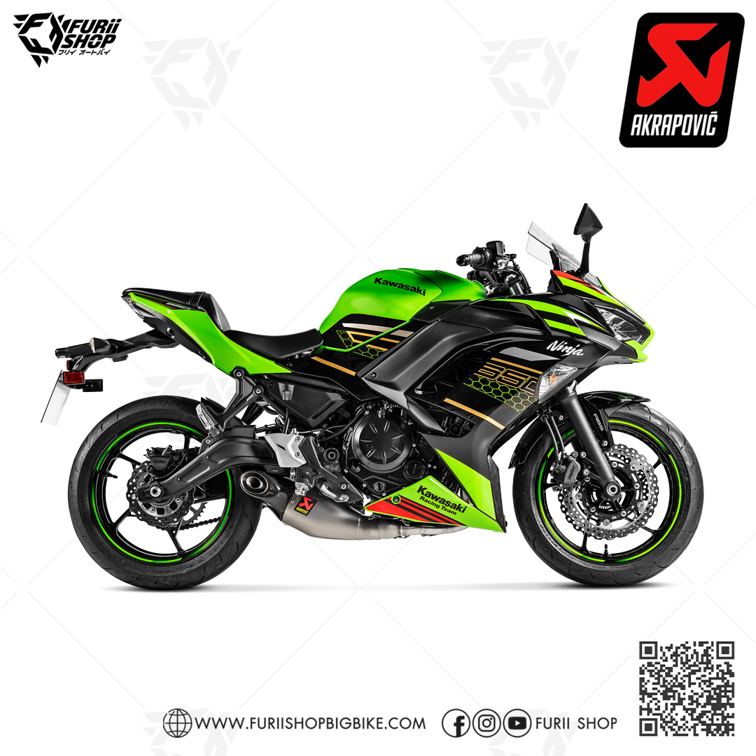ท่อแต่ง Akrapovic Titanium-Carbon : for Kawasaki Ninja650 2020-2022/Z650 2020-2022