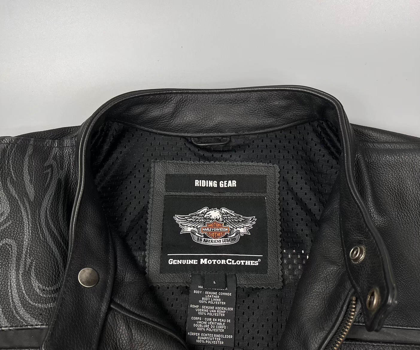 H-D Riaing Cowhide Gear Lather 97073- 11VM