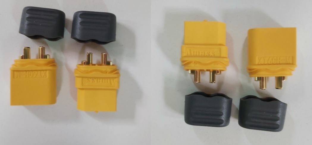 คอนเนกเตอร์ XT60 1 คู่ แบบมีฝาปิด ( connector terminalXT60 ,60A Male & Female Bullet Connectors Plug ,ขั้วต่อแบตเตอรี่ )