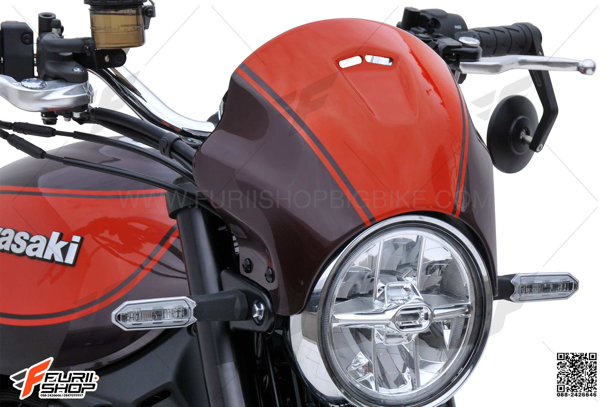 ชิวหน้า ERMAX NOSE FAIRING สีส้ม FOR KAWASAKI Z900RS