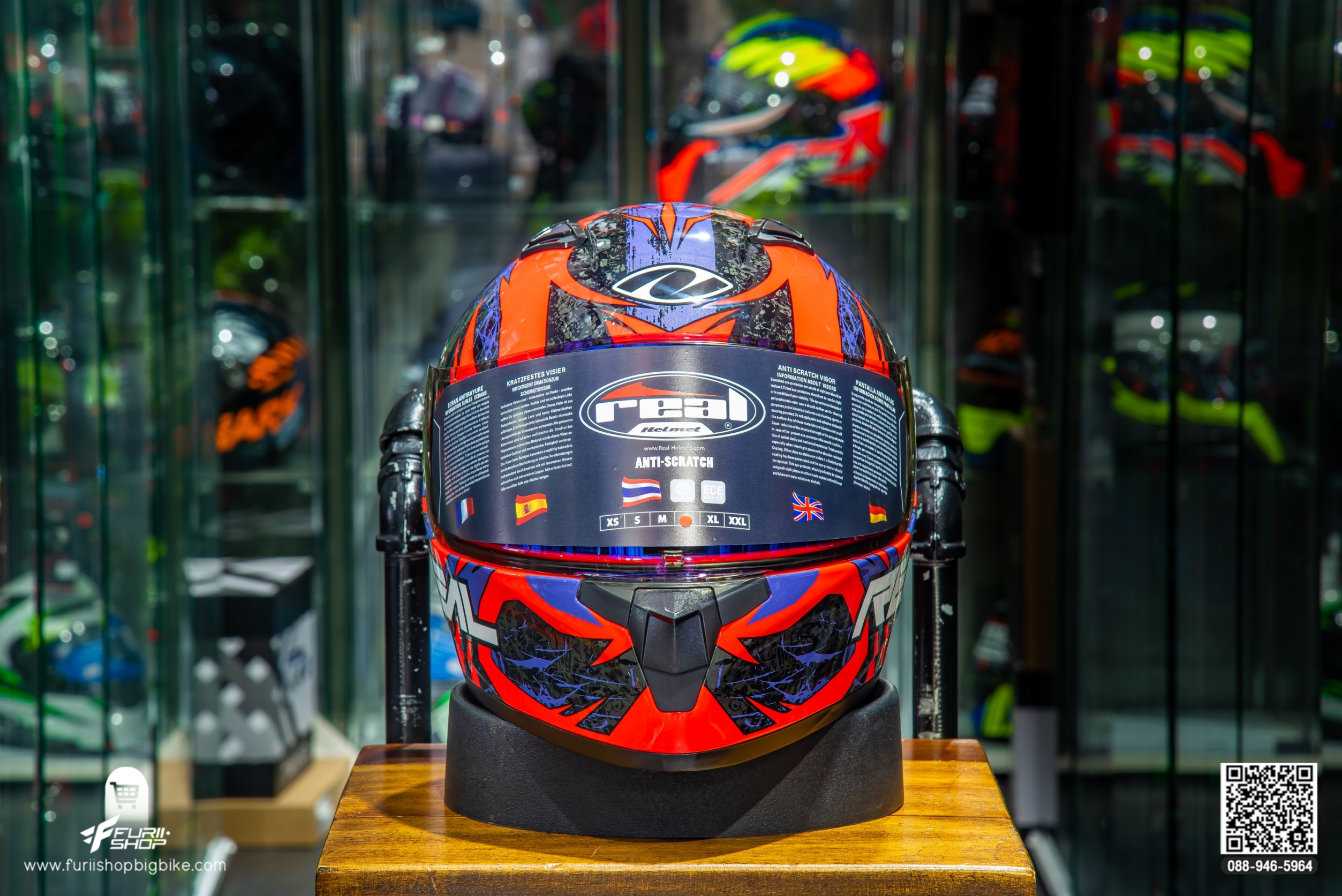 หมวกกันน็อค REAL RAPTOR STRATOS ดำ-แดง