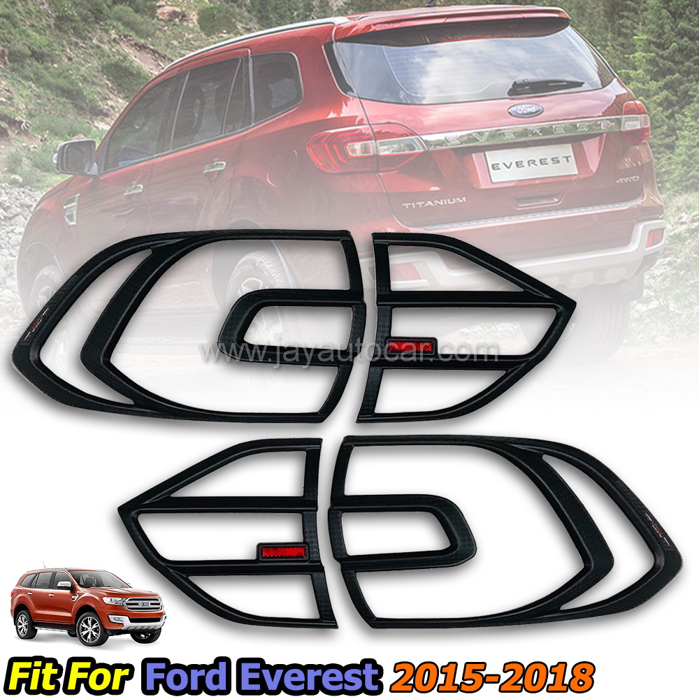 ครอบไฟท้าย ฝาครอบไฟท้าย Ford Everest 2015-2018 ดำด้าน สำหรับ ฟอร์ด เอเวอเรสต์ ปี 2015-2018