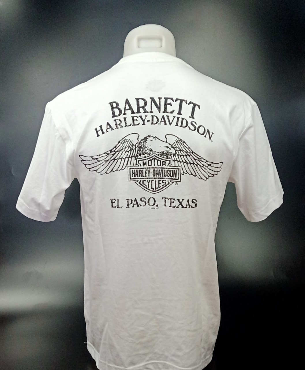 เสื้อยืดแขนสั้น H-D ลายกระโหลกตา ขาว S,M