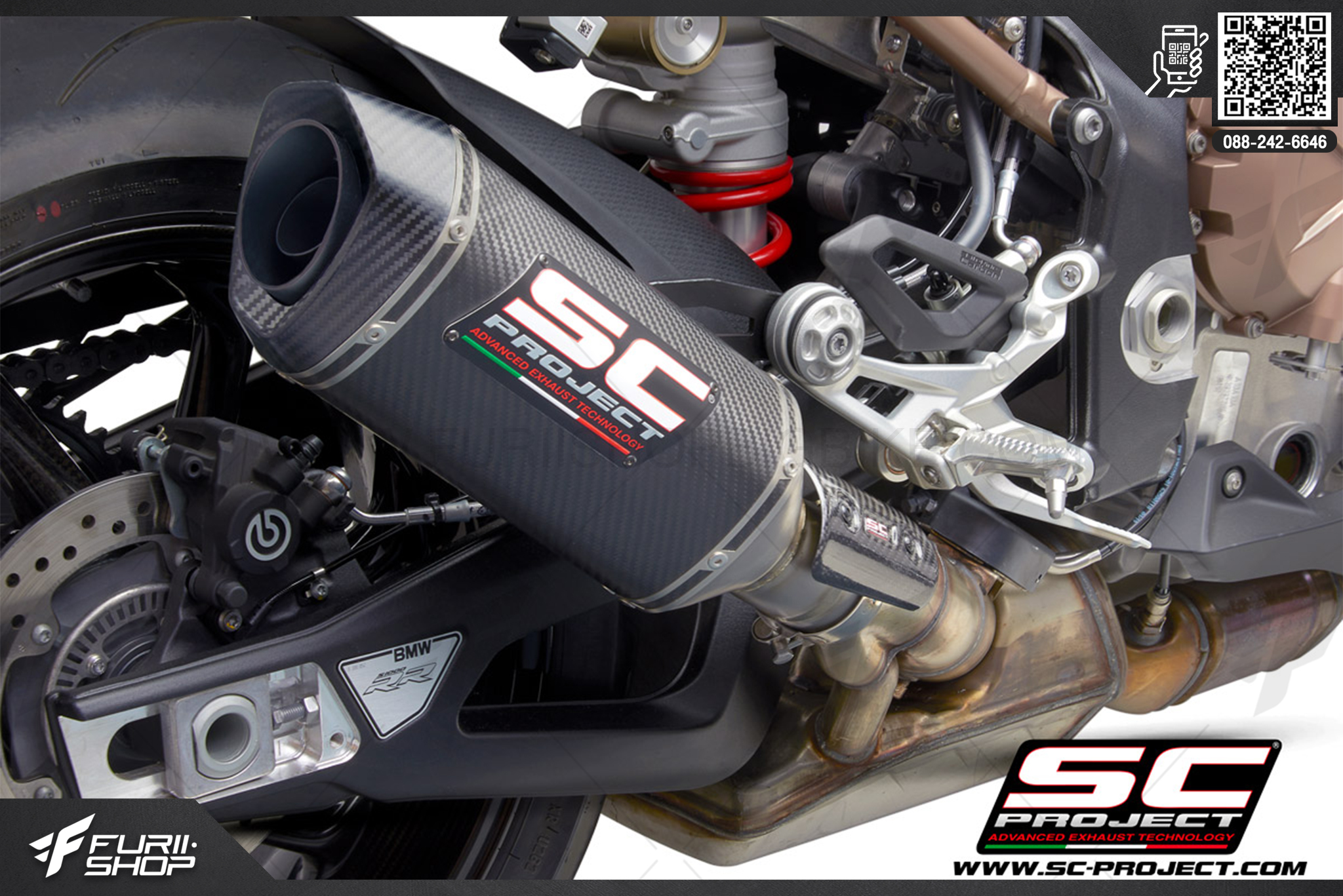ท่อมอเตอร์ไซค์ ท่อไอเสีย SC Projcet SC1-M Muffler Carbon For BMW S1000RR 2020 ท่อแต่ง ท่อสูตร ท่อบิ๊กไบค์ ท่อBigbike ท่อไอเสีย