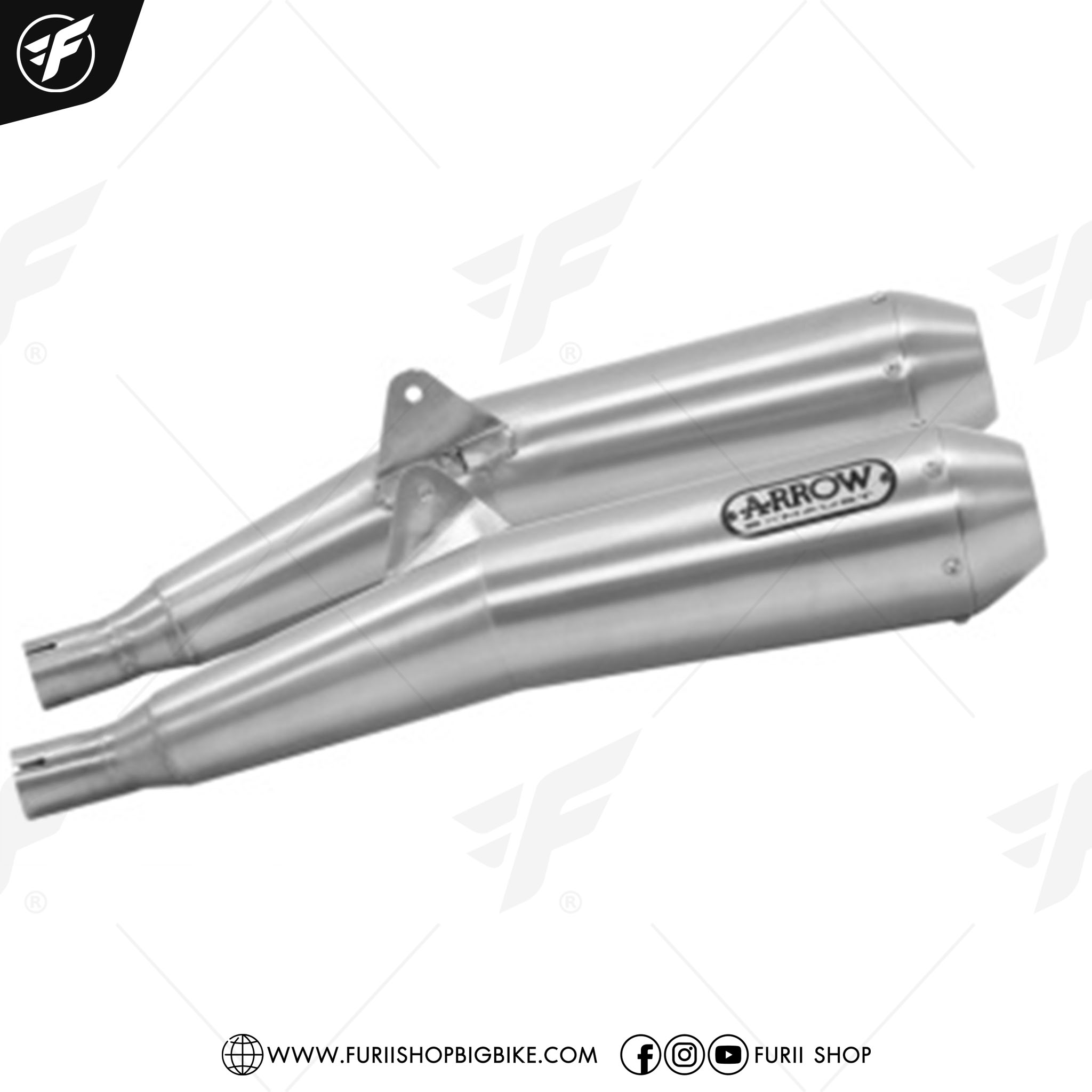 ท่อARROW SLIP ON SS 2:2 FOR Triumph Speed Twin 1200 2019-2020