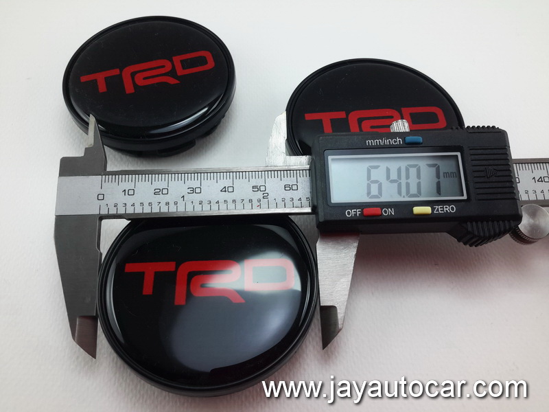 ฝาล้อรถยนต์ สำหรับ ล้อแม็ก สติ๊กเกอร์ TRD แดง ขนาด 58 มิล 1ชุด 4ชิ้น 58mm.