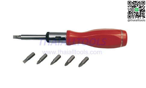 ด้ามไขควงพร้อมดอก 1/4" HEX BIT RATCHET DRIVER SET C/W 6 BITS KENNEDY