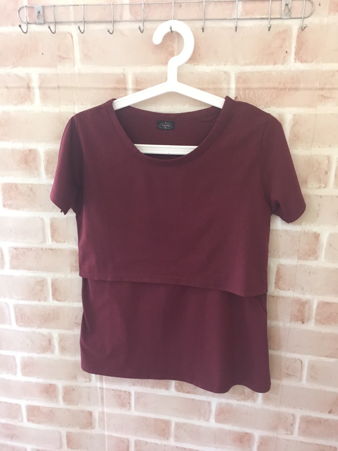 TS02_[Size-M-สีเหลือดหมูNEW]_เสื้อยืดให้นม-แบบเปิดหน้า