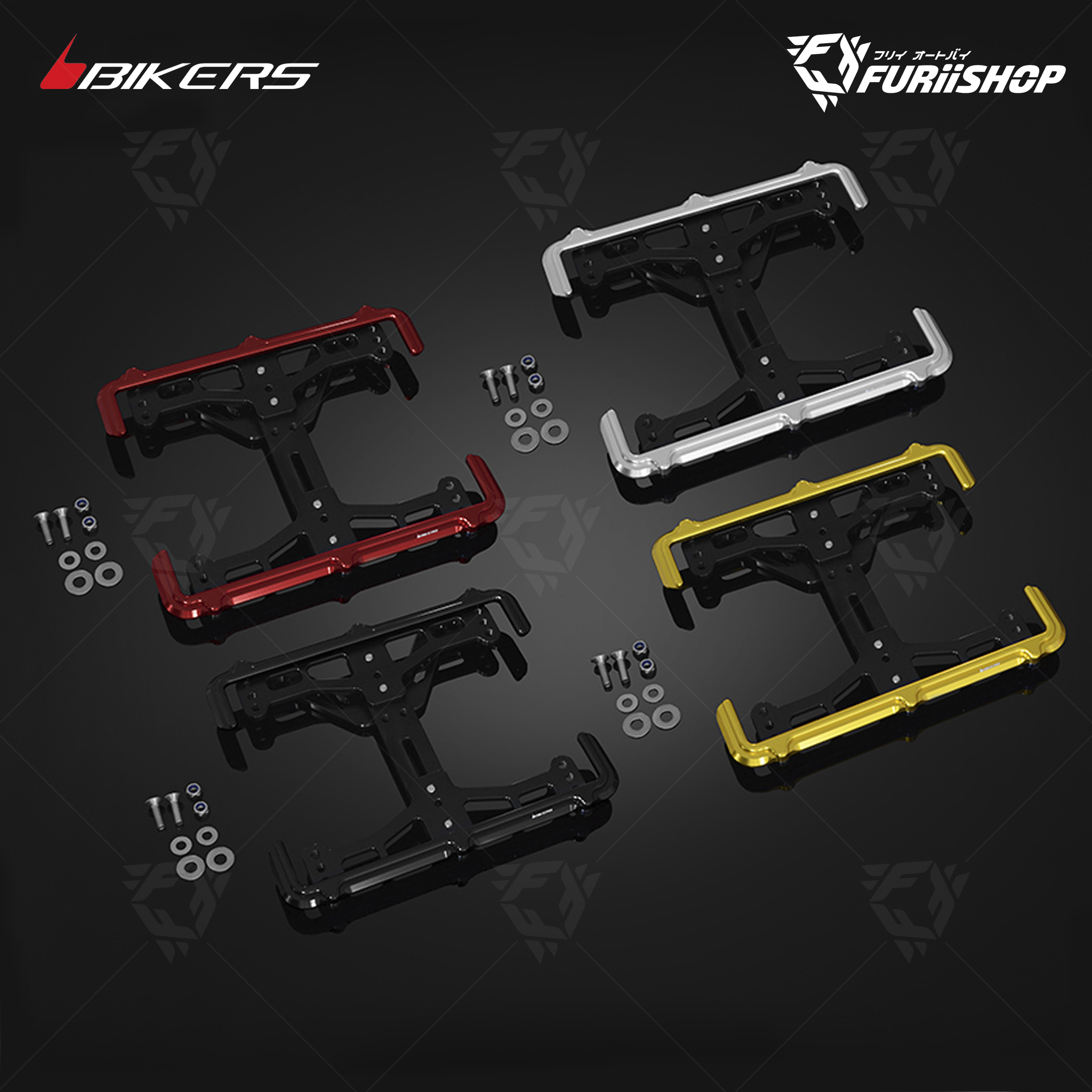 กรอบป้ายทะเบียน Bikers รุ่นพรีเมี่ยม 05 for Lambretta G350, V200, V125