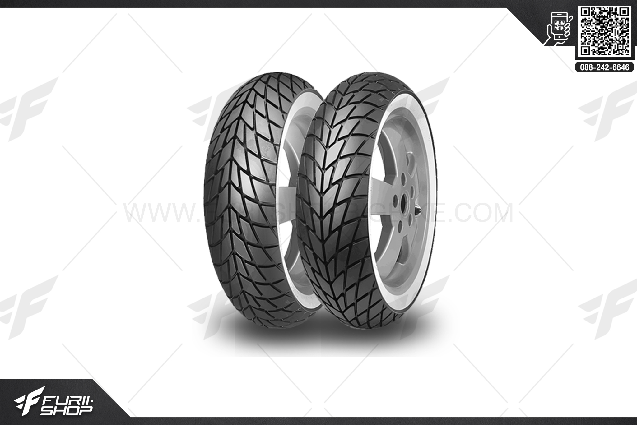 ยางมอเตอร์ไซค์ MITAS MC-20 120/70 -12 WW ยางบิ๊กไบท์ ยางBigbike Mototire