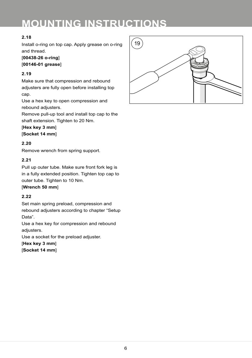 สปริงโช้คหน้า Ohlins FKS505 For BMW R nineT 2017-2023