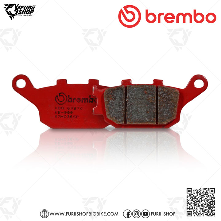 ผ้าเบรก Brembo (07HO36SP) : for YAMAHA : MT-07 14-22 / MT-09 14-22 / MT-10 16-22 / XSR 700/900 / YZF R1 07-22 / YZF R6 03-16 / YZF R7 22