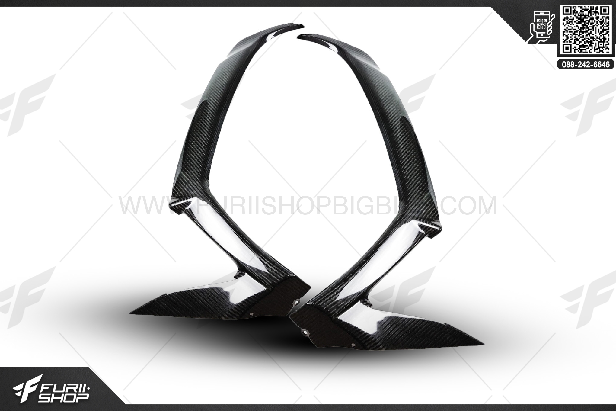 SIDE FAIRING EDGES CARBON FOR KAWASAKI ZX10R