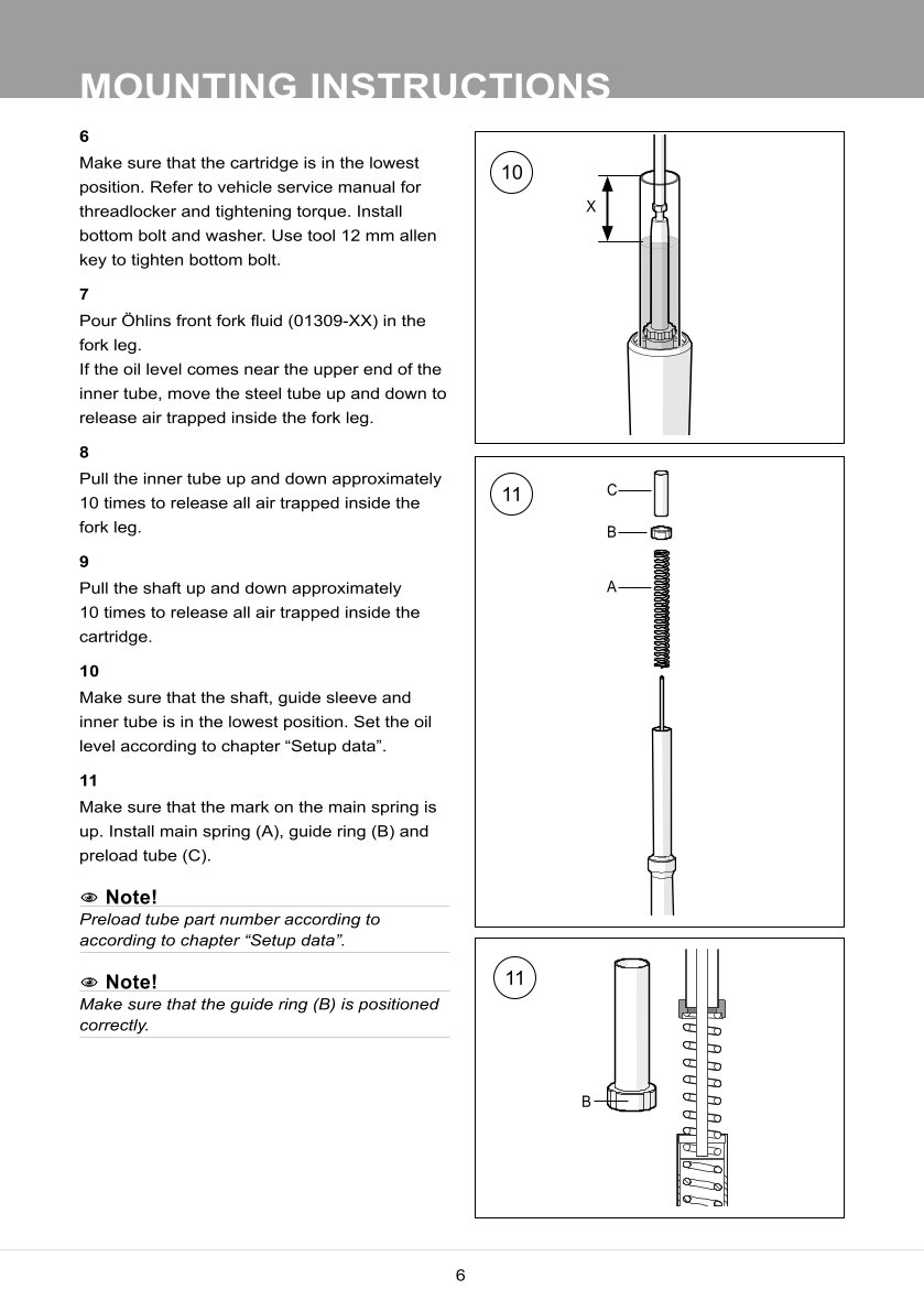 สปริงโช้คหน้า Ohlins FKS226 For Harley-Davidson FL Touring (Electra Glide, Street Glide, Road Glide, Ultra Classic) 2014-2016