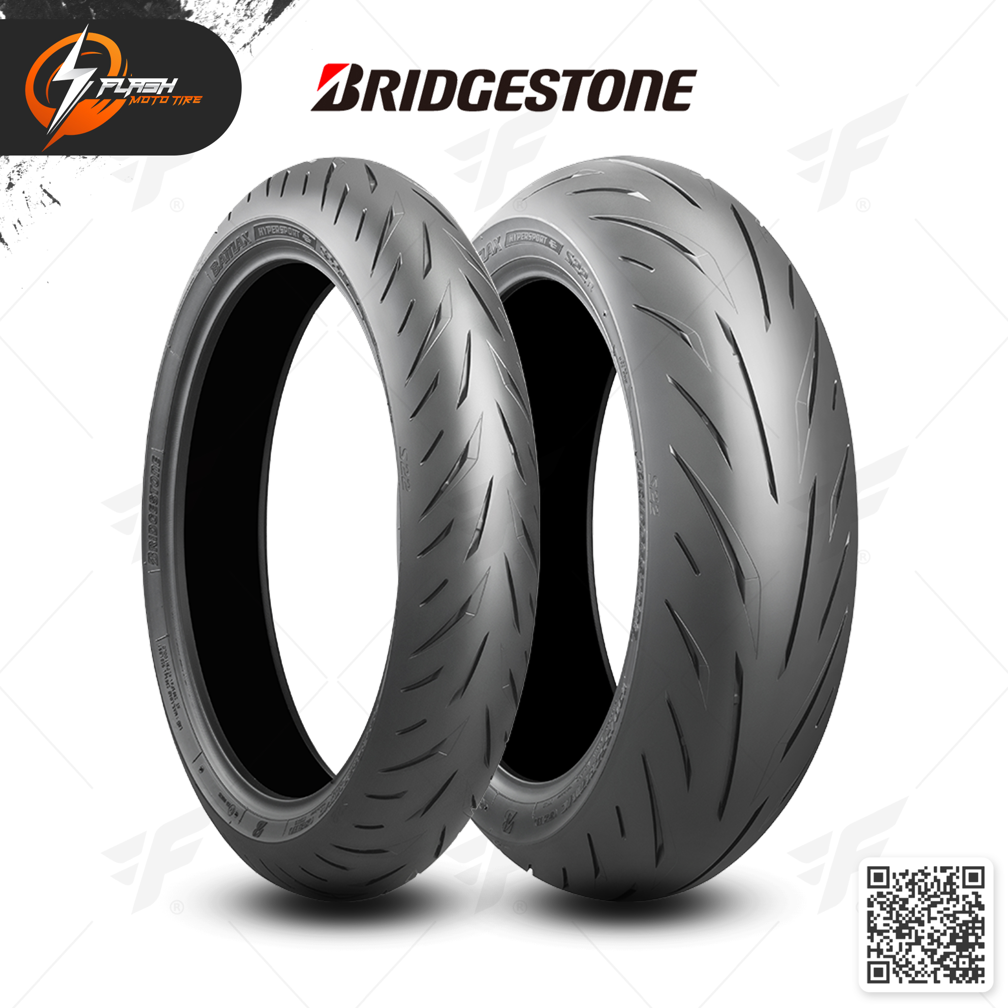 ยางมอเตอร์ไซค์ Bridgestone Battlax S22 : F 120/70ZR17 + R 180/55ZR17