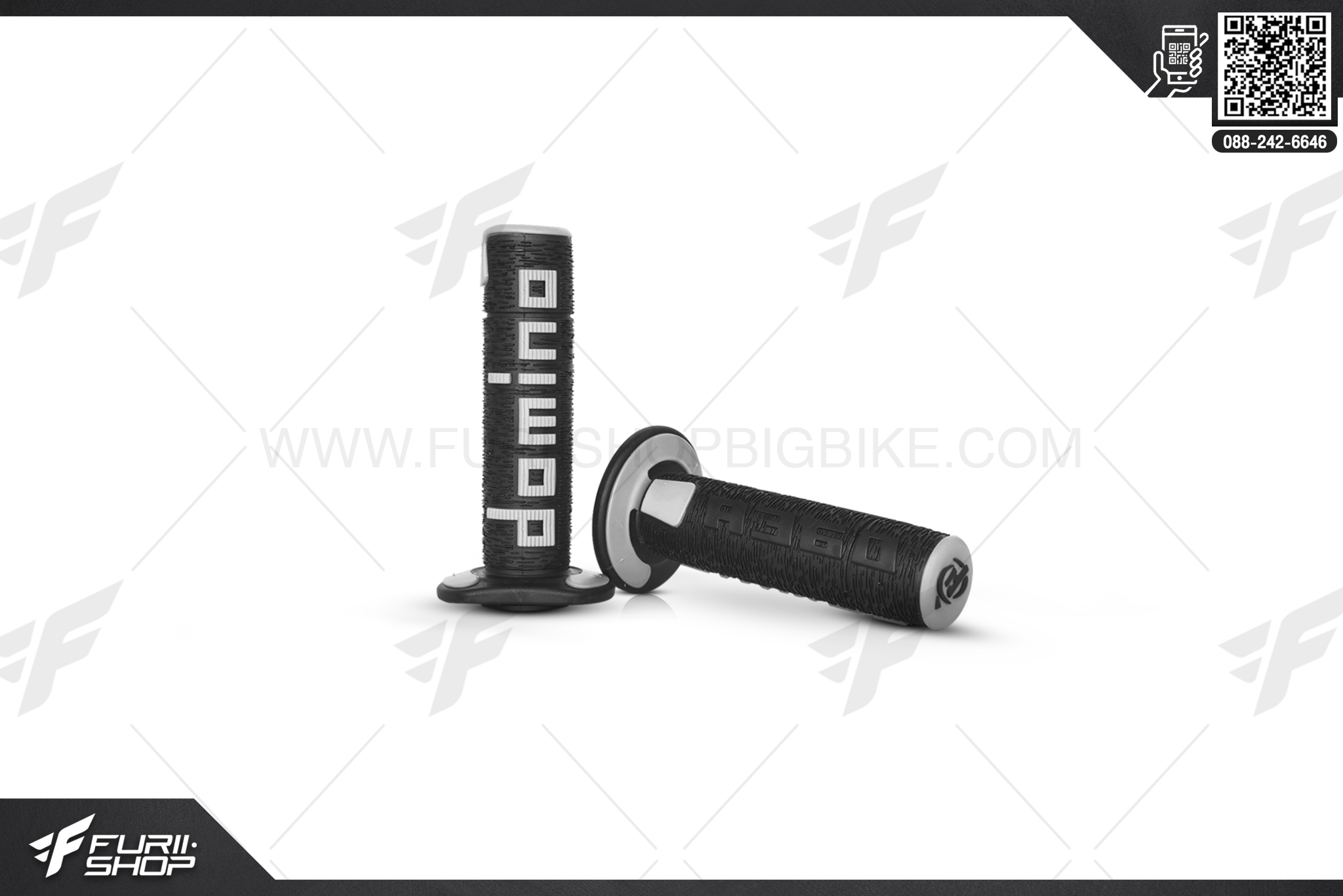ปลอกแฮนด์ Domino Racing รุ่น A 360 สี ดำ-เทา ปี 2020 รหัส A36041C4052A7-0
