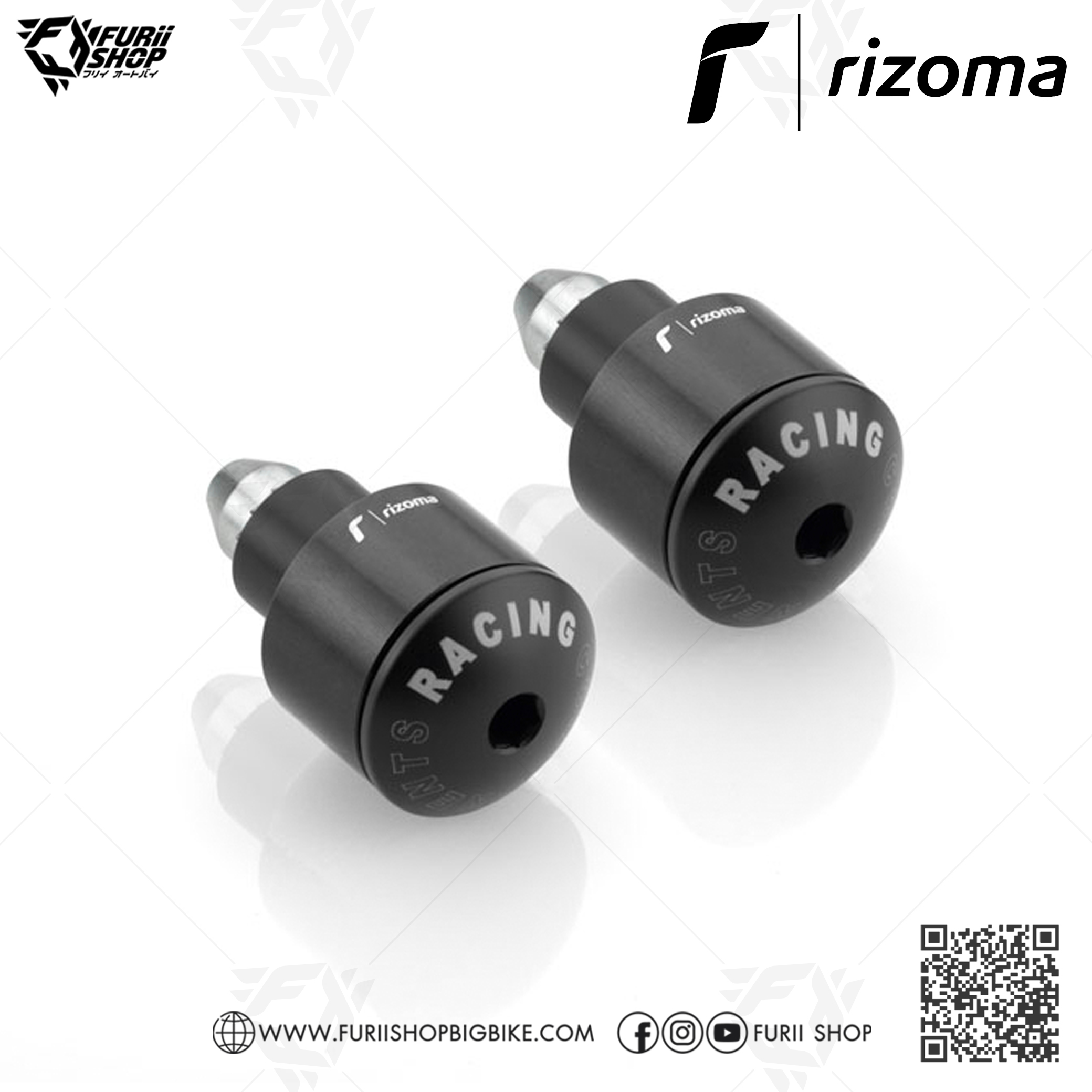 ตุ้มปลายแฮนด์กลาง Rizoma Short Handlebar End Cap : for Universal