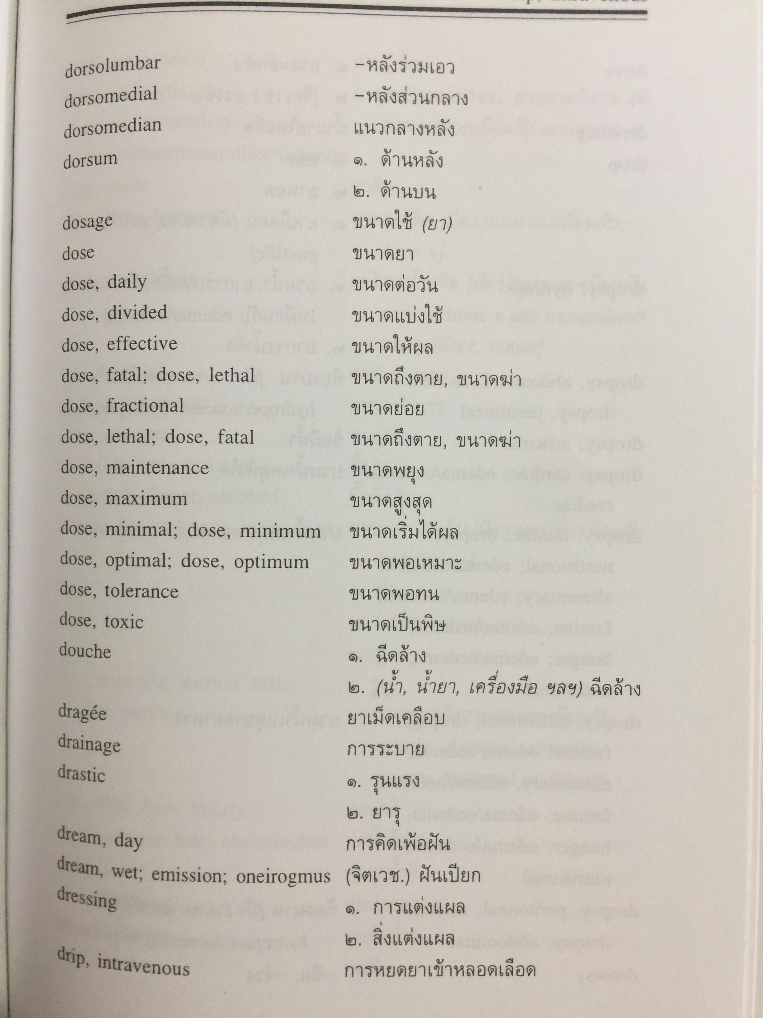 ศัพท์แพทย์ศาสตร์. อังกฤษ-ไทย. ฉบับราชบัณฑิตสถาน 7,500 กรัม