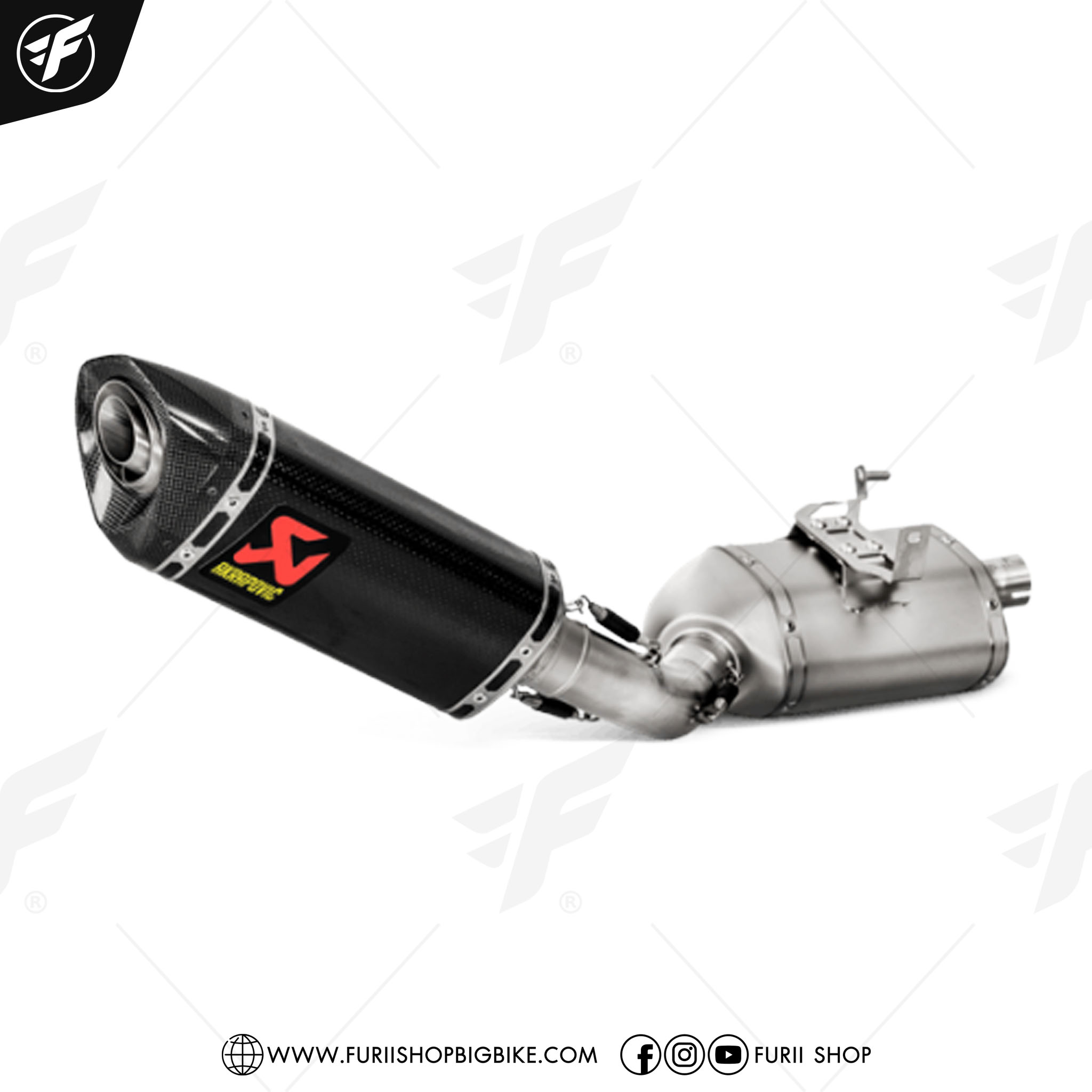 ท่อ AKRAPOVIC SLIP ON CARBON FOR Triumph Street Triple 765 S/R/RS 2017-2019 & 765 All new 2020-2021
