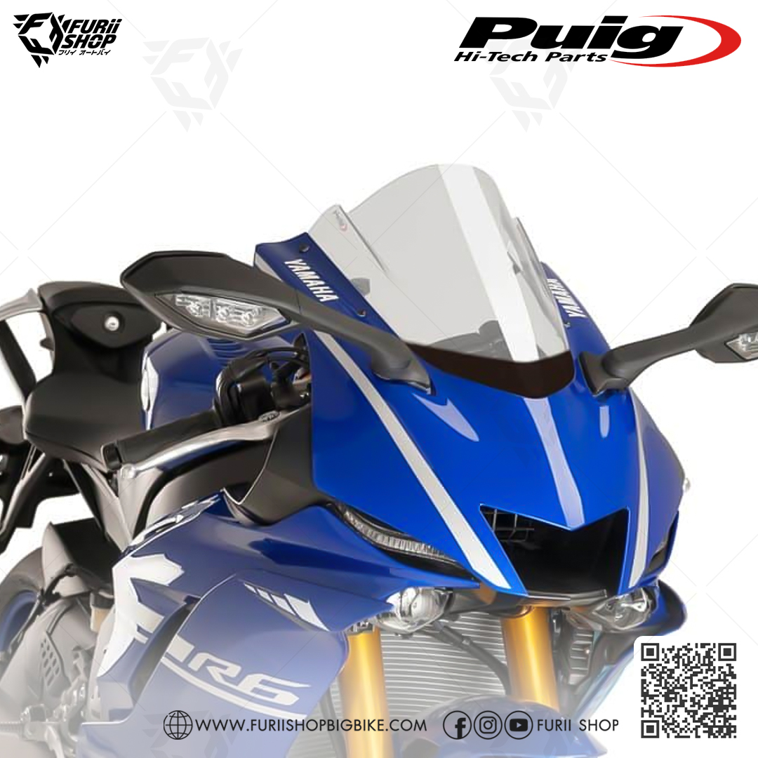 ชิลด์หน้า Puig Windshield : for Yamaha R6 2017-2020 All new!!