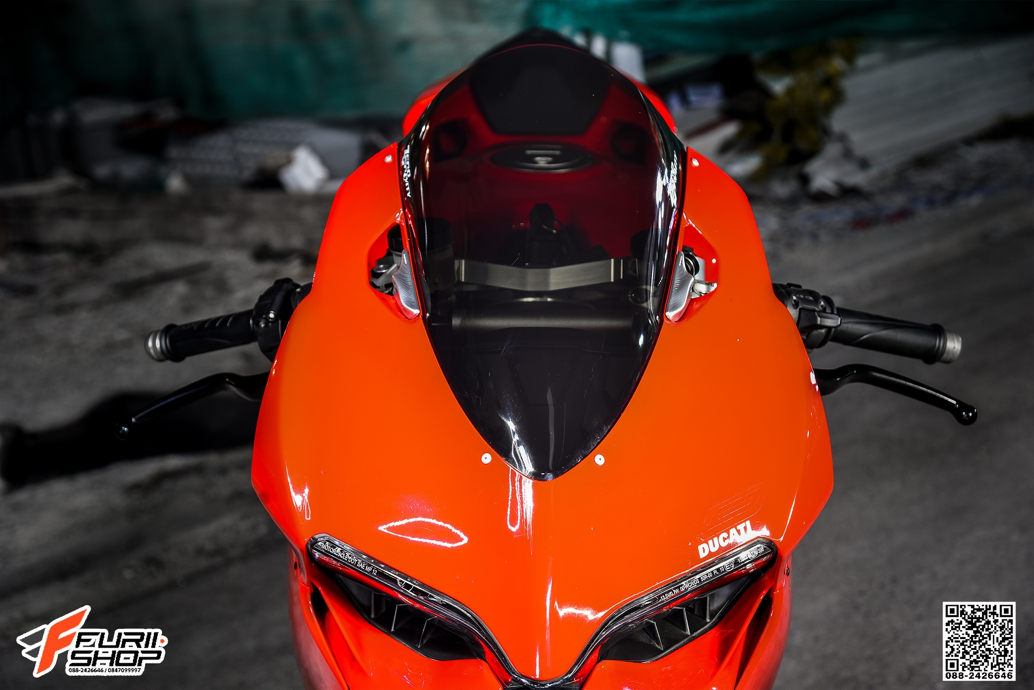 ชิวหน้า ZERO DARK SMOKE FOR DUCATI PANIGALE899