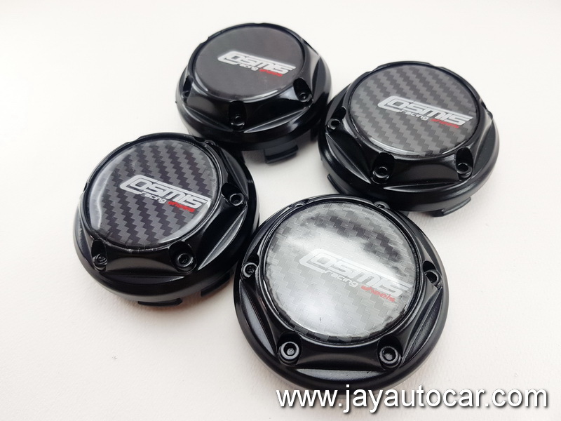 ฝาล้อรถยนต์ แม็กแต่ง ขนาด 73.5 มิล สำหรับ ล้อแม็ก โลโก้ COSMIS RACING WHEELS สีดำ 1ชุด 4ชิ้น สวยดุดัน 73mm.
