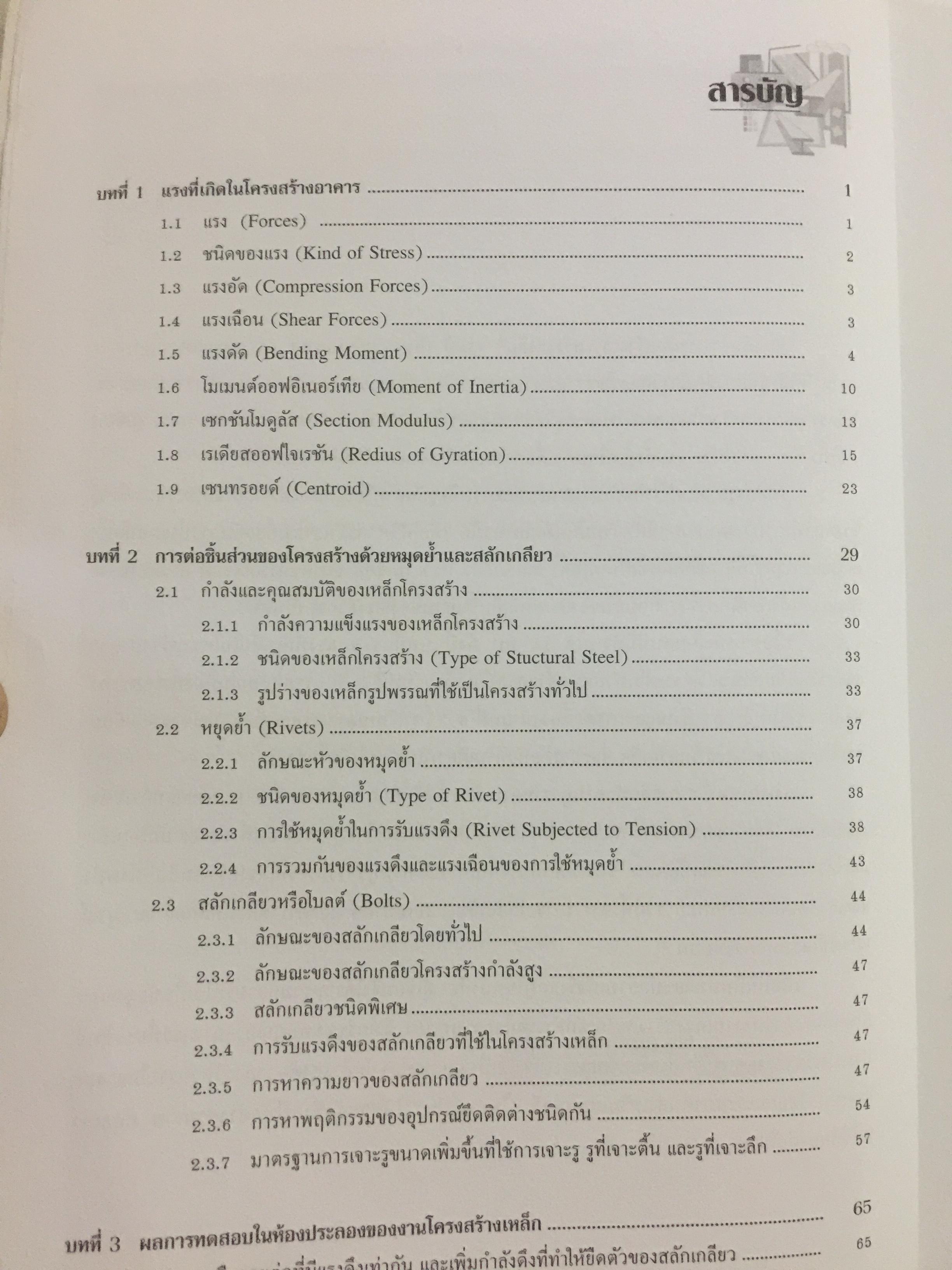 การก่อสร้าง โครงสร้างเหล็ก ผู้เขียน รศ.ดร.พิภพ สุนทรสมัย สำนักพิมพ์ ส.ส.ท. สมาคมส่งเสริมเทคโนโลยี ไทย-ญี่ปุ่น 0 กก.