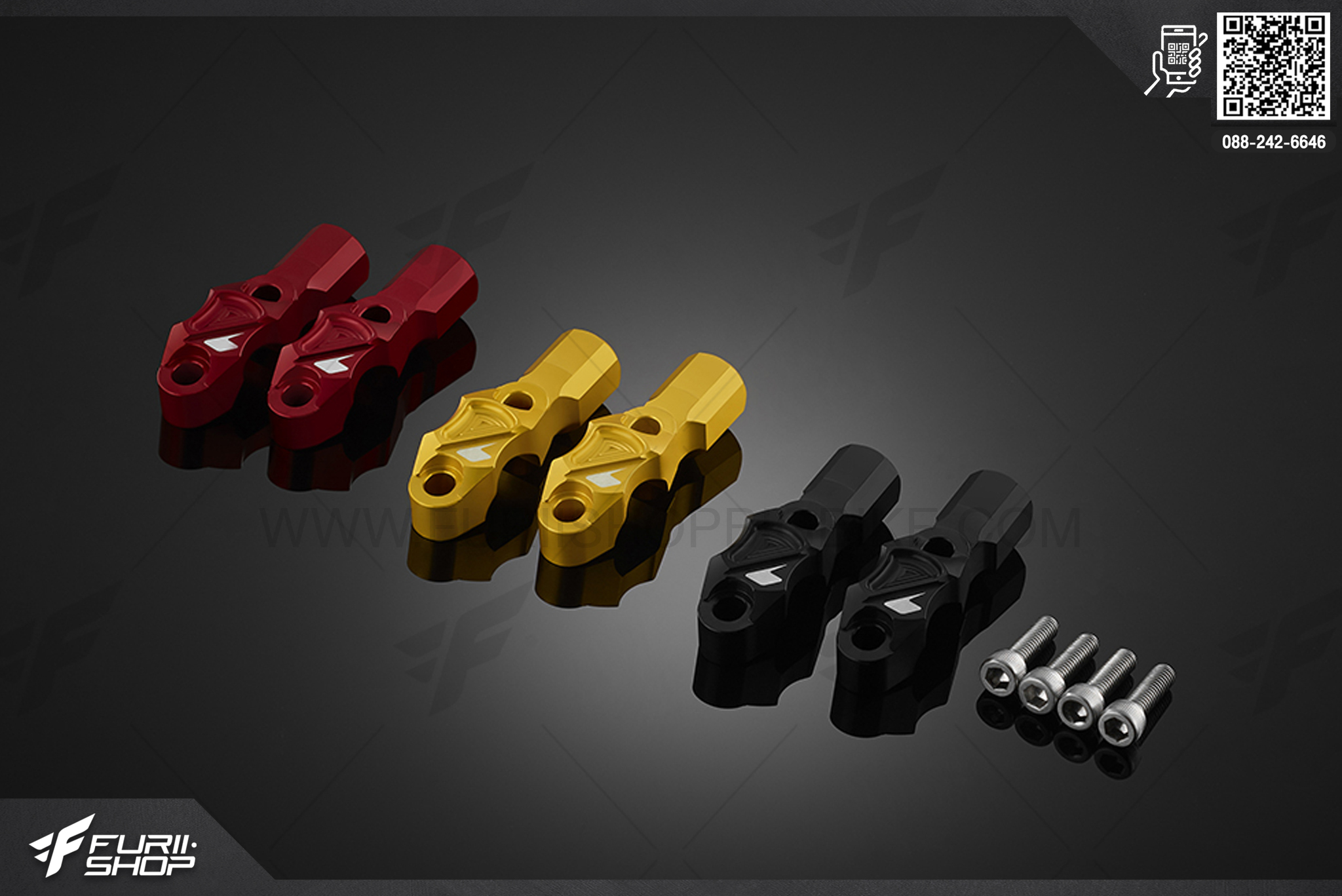 ประกับหูกระจก M10 เกลียวขวา ( Rotating Bar Clamps With Mirror Hole M10 R/H (2 Pc)) Bikers Honda PCX 150 (2018-2020)