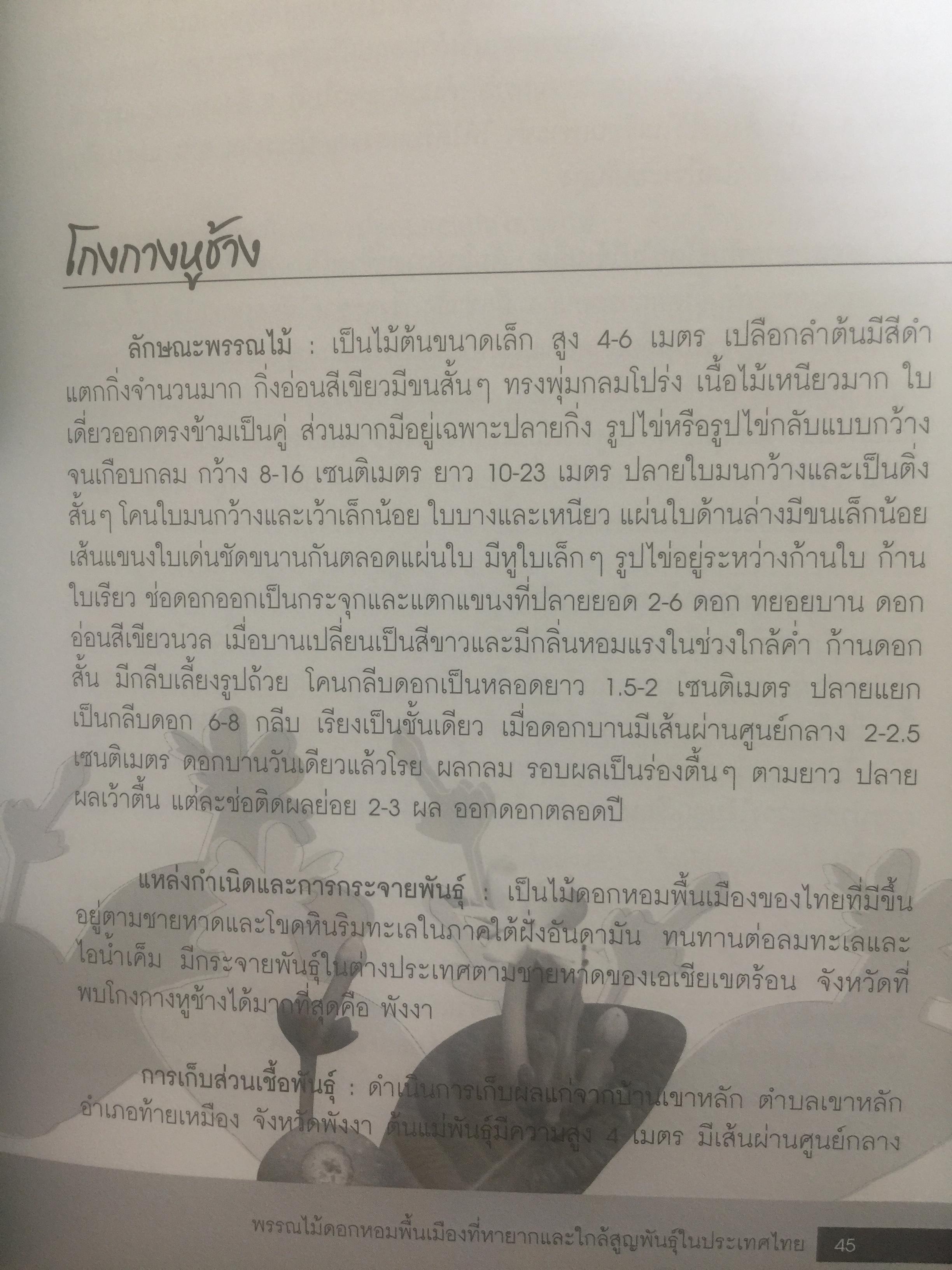 พรรณไม้ดอกหอมพื้นเมือง. ที่หายากและใกล้สูญพันธุ์ในประเทศไทย. ผู้เขียน ดร.ปิยะ เฉลิมกลิ่น 0 กก.