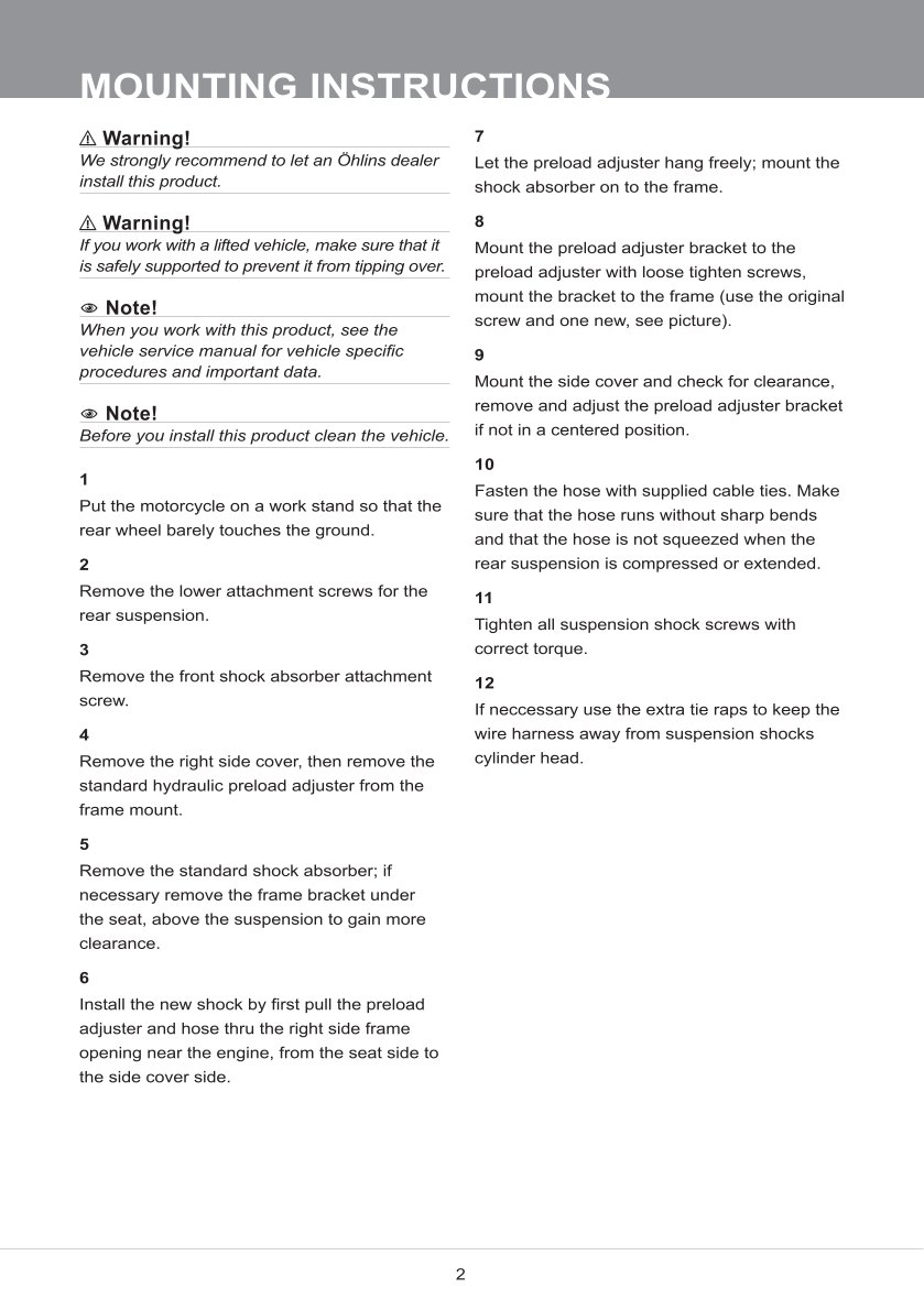 โช๊คหลังแต่ง Ohlins HD503 For Harley-Davidson Softail FXDR 114 ปี 2019-2022