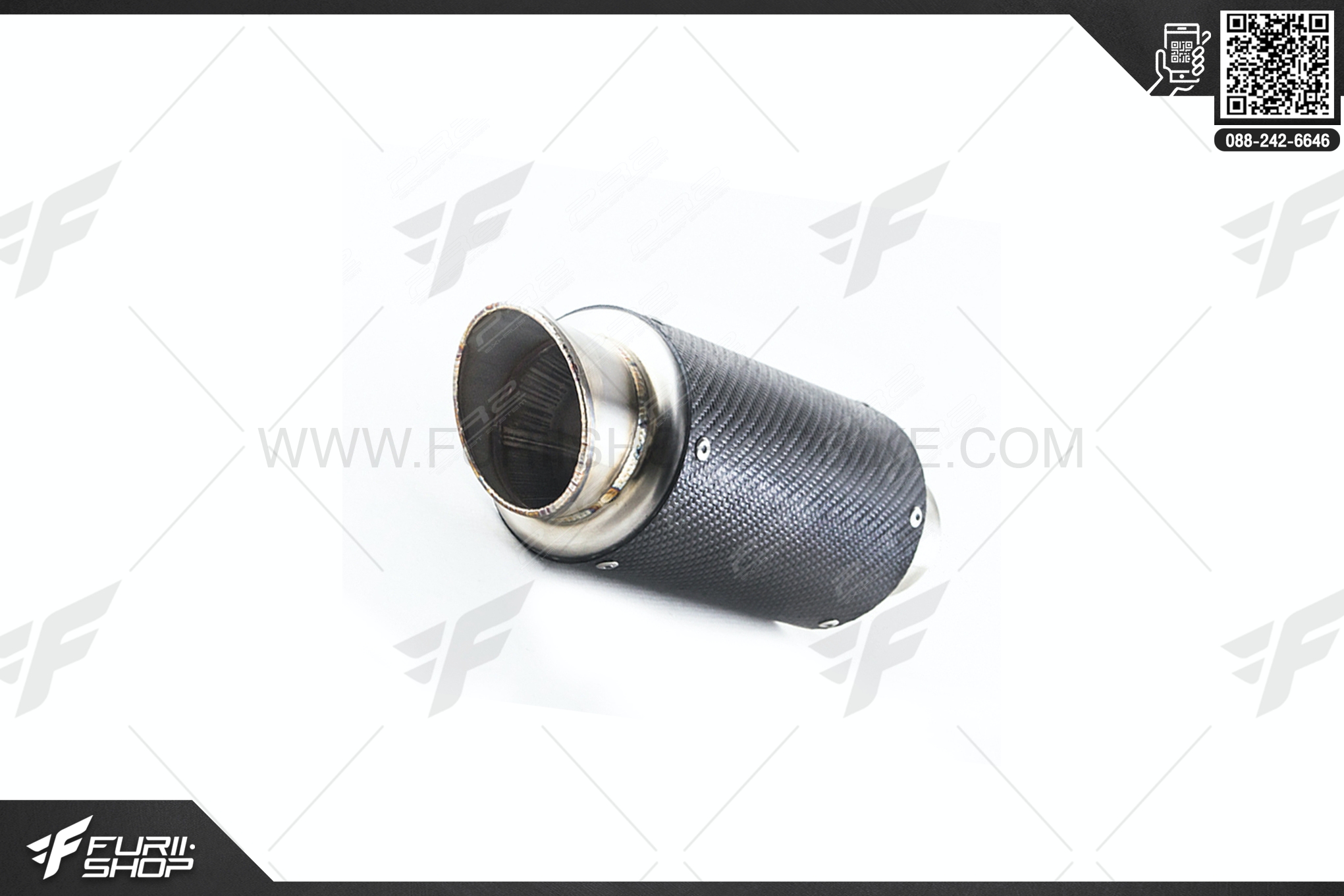 ท่อไอเสีย มอเตอร์ไซค์ PR2 RF-G KEVLAR FOR YAMAHA M-SLAZ 2015+