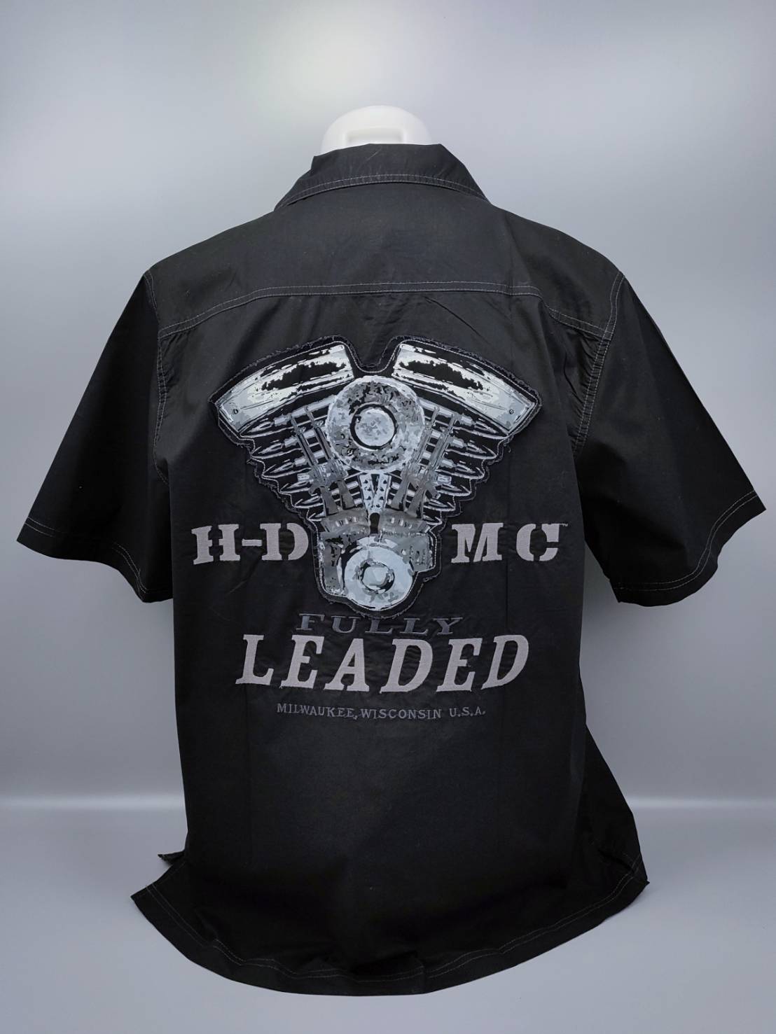 Shirt H-D แขนสั้นปักลาย 97169-12VM ไซส์ L,XL