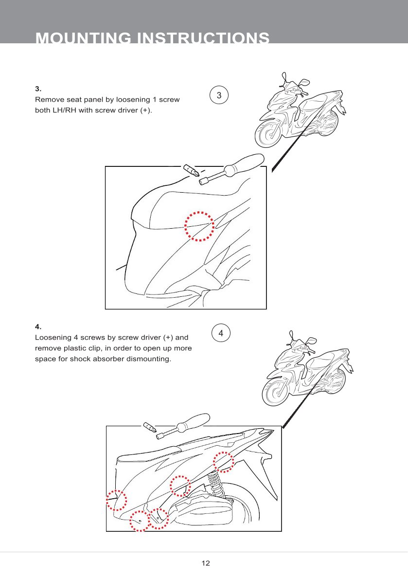 โช๊คหลังแต่ง Ohlins HO545 For Honda Click 125i ปี 2015-2017