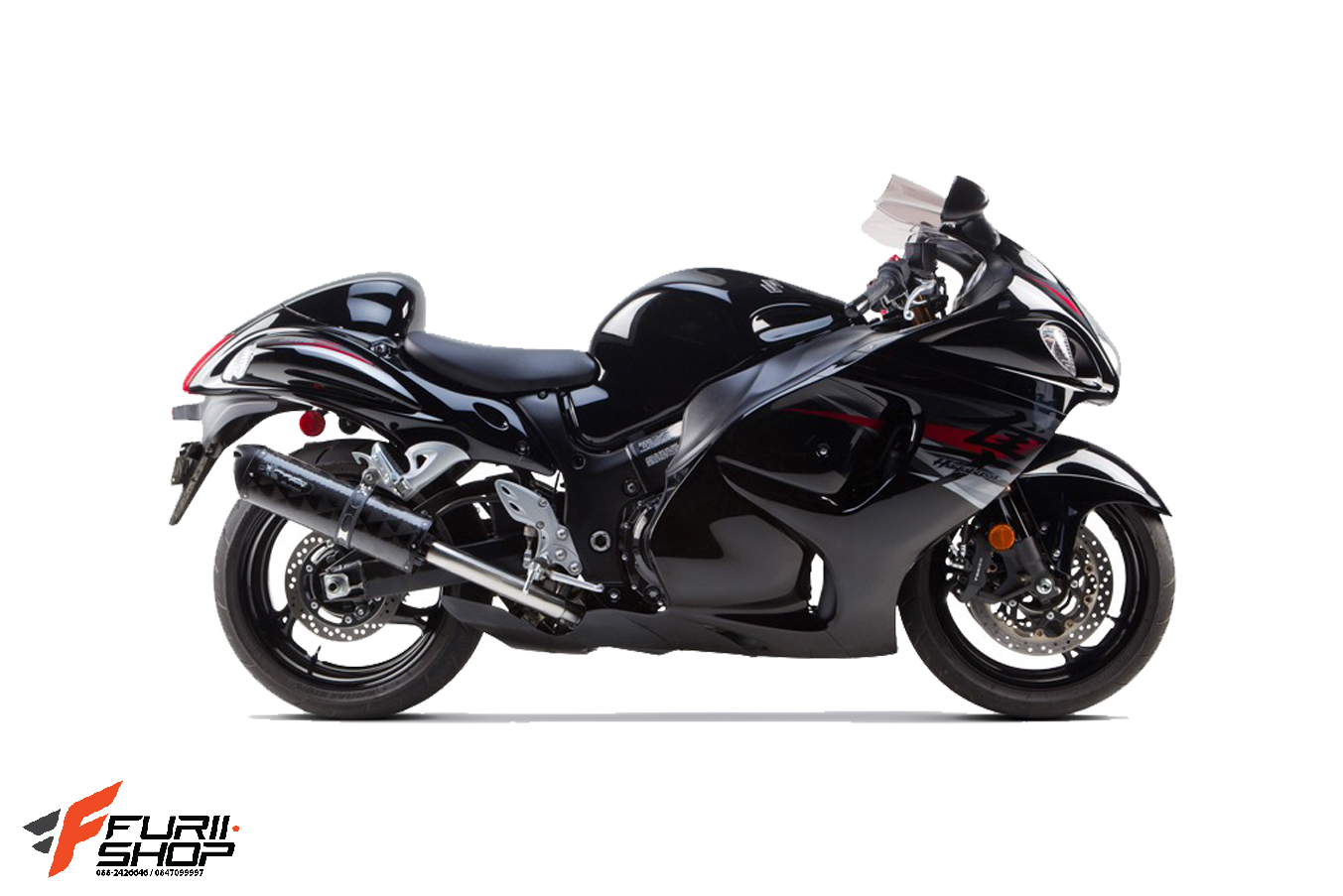 ท่อมอเตอร์ไซค์ ท่อไอเสีย TWO BROTHER CARBON BLACK SERIE FOR SUZUKI HAYABUSA ท่อแต่ง ท่อสูตร ท่อบิ๊กไบค์ ท่อBigbike ท่อไอเสีย