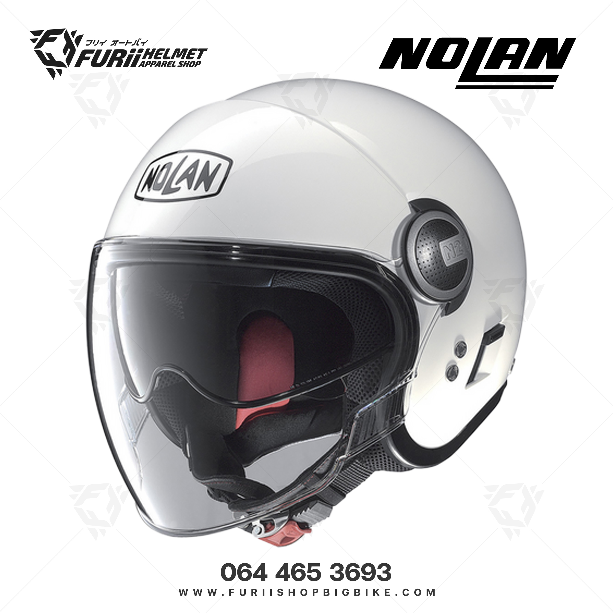 หมวกกันน็อค NOLAN Classic Metal White (5)