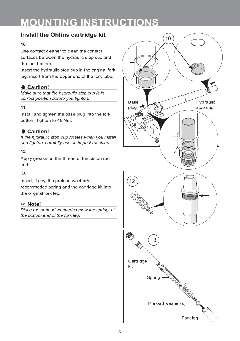 สปริงโช้คหน้า Ohlins FCX0104 For Yamaha YZ 65 2018-2024